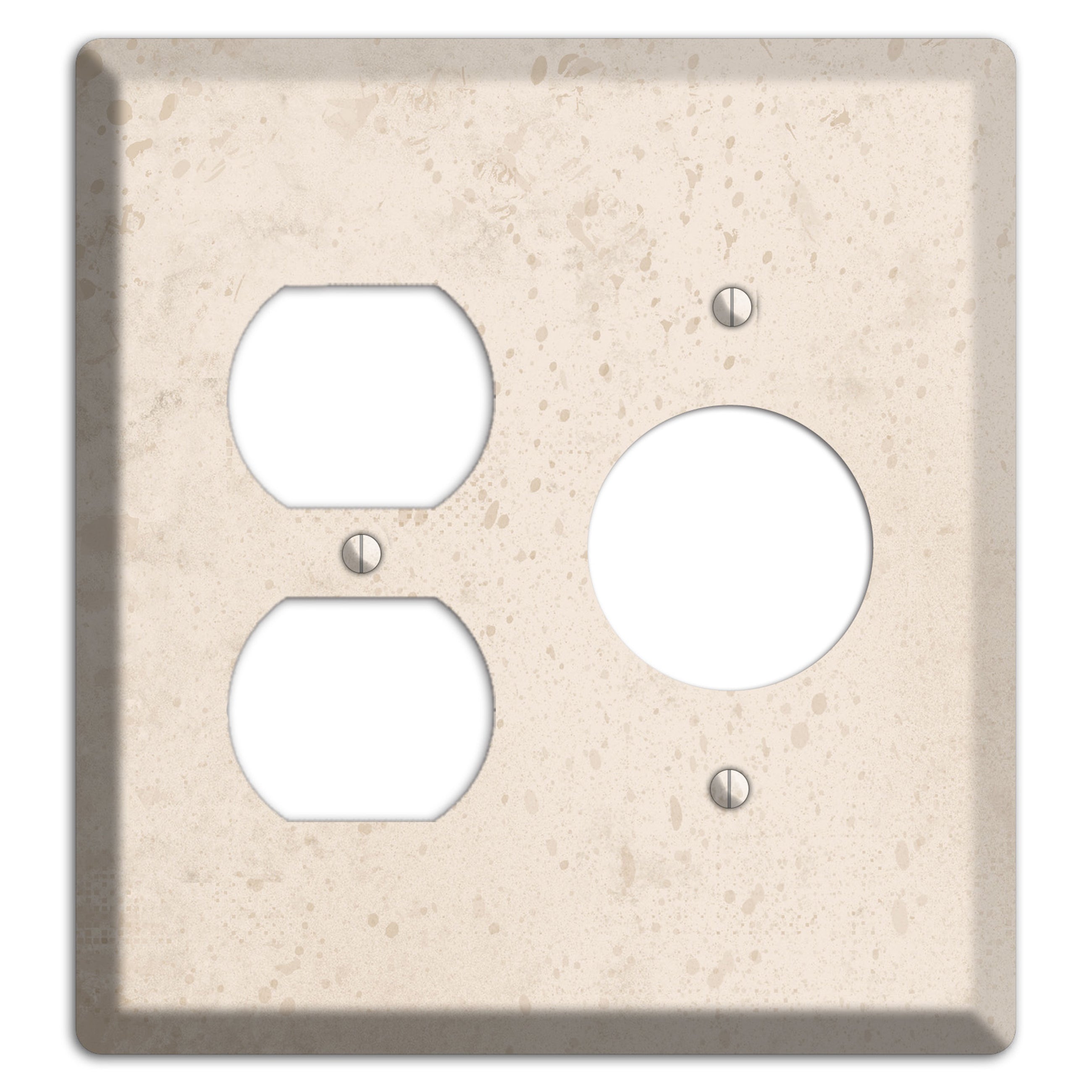 Bone Neutral Texture Duplex / Receptacle Wallplate