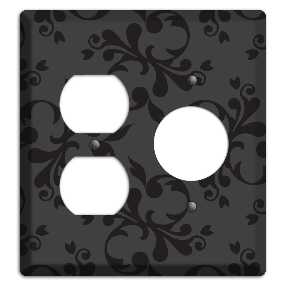 Grey Victorian Toile Duplex / Receptacle Wallplate