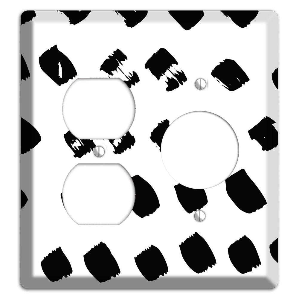 Ink Brushstrokes 4 Duplex / Receptacle Wallplate