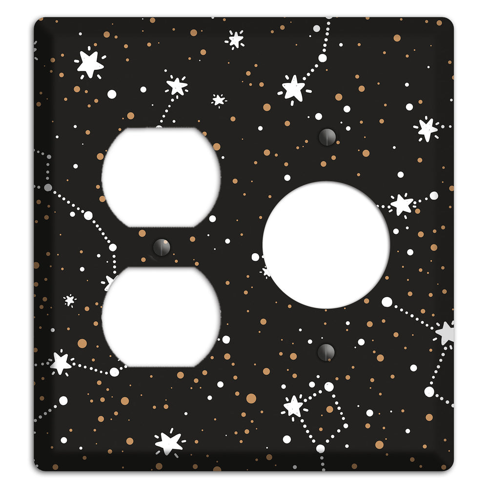Constellations Black Duplex / Receptacle Wallplate