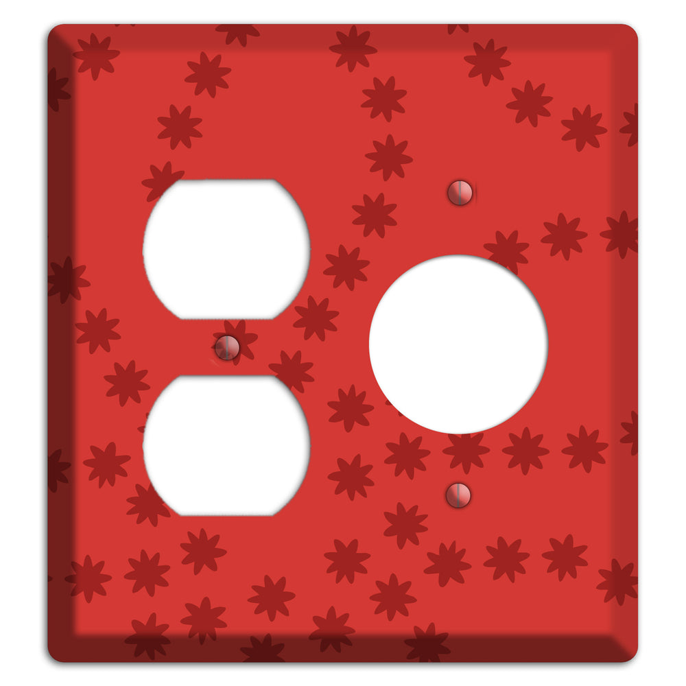 Multi Red Constellation Duplex / Receptacle Wallplate