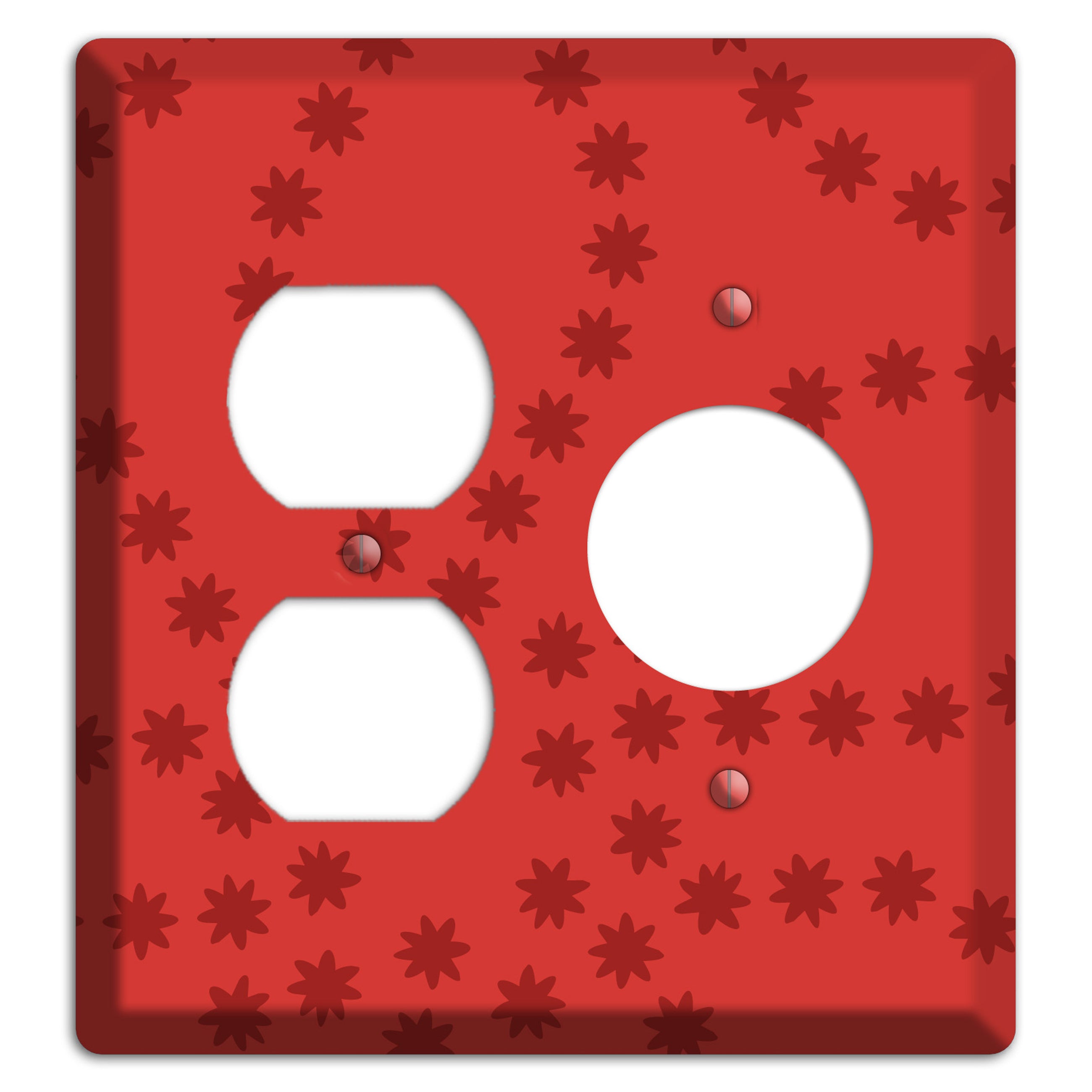 Multi Red Constellation Duplex / Receptacle Wallplate