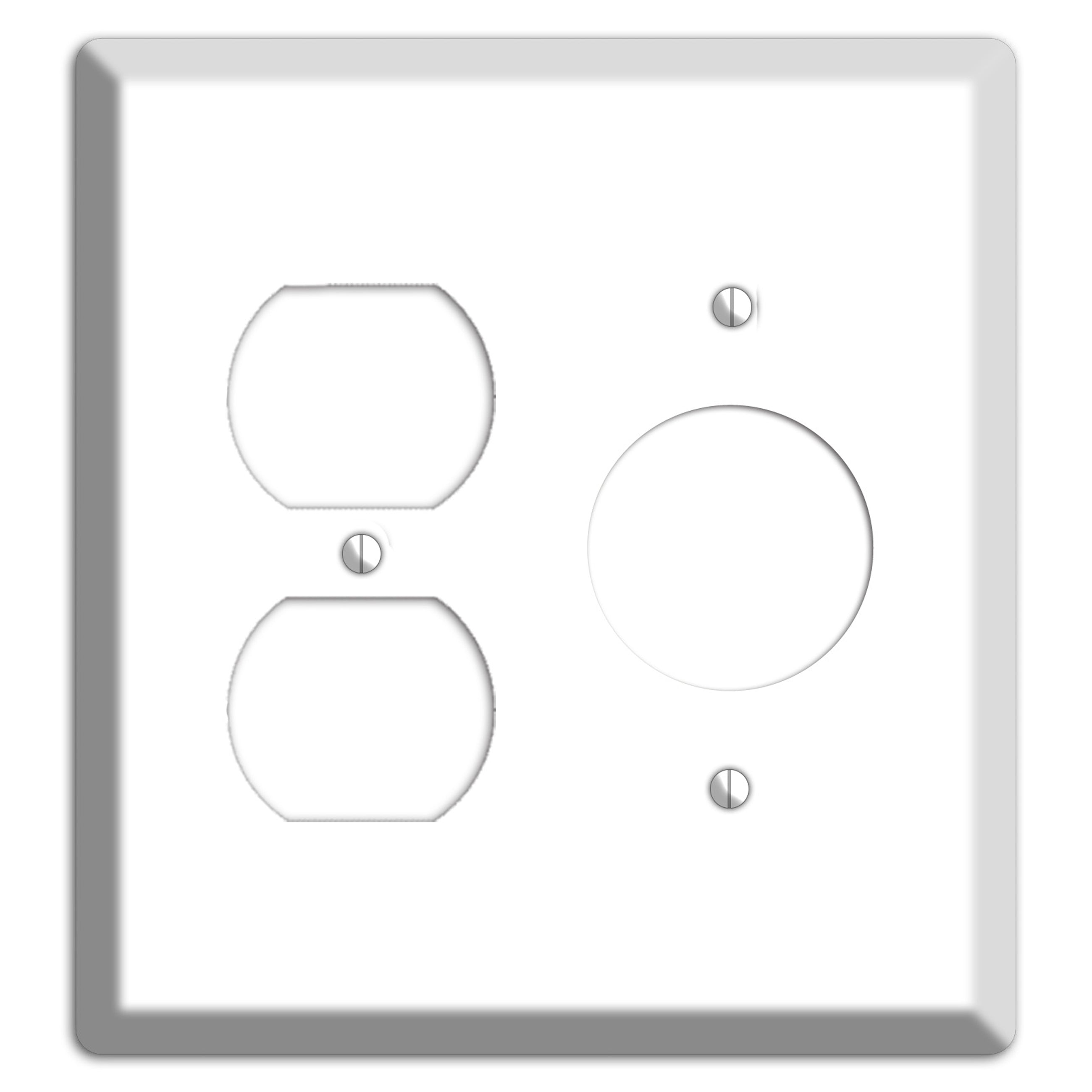 White Metal Duplex / Receptacle Wallplate