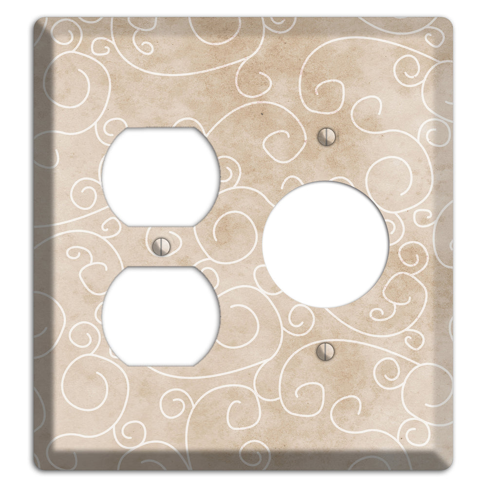 Wafer Neutral Texture Duplex / Receptacle Wallplate