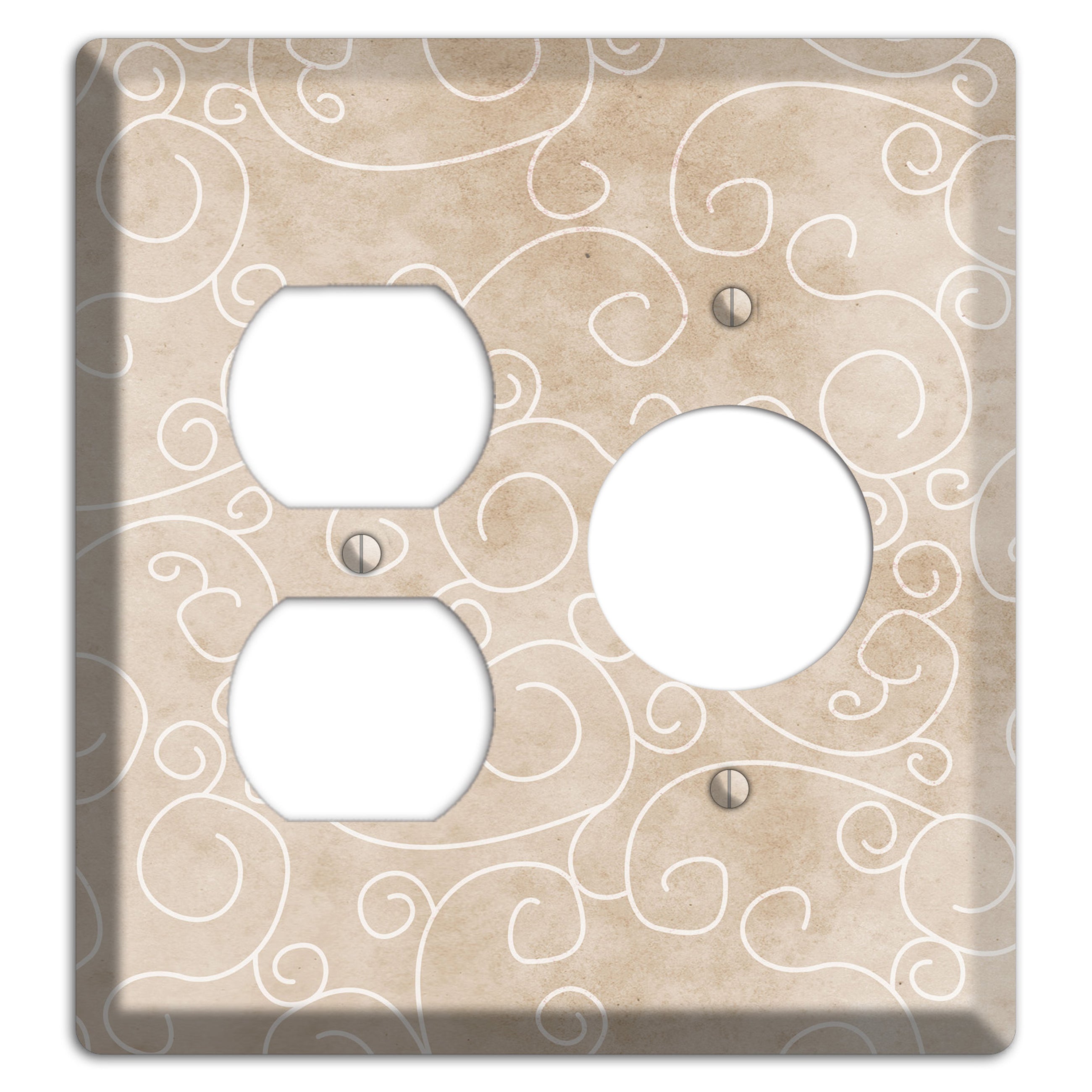Wafer Neutral Texture Duplex / Receptacle Wallplate