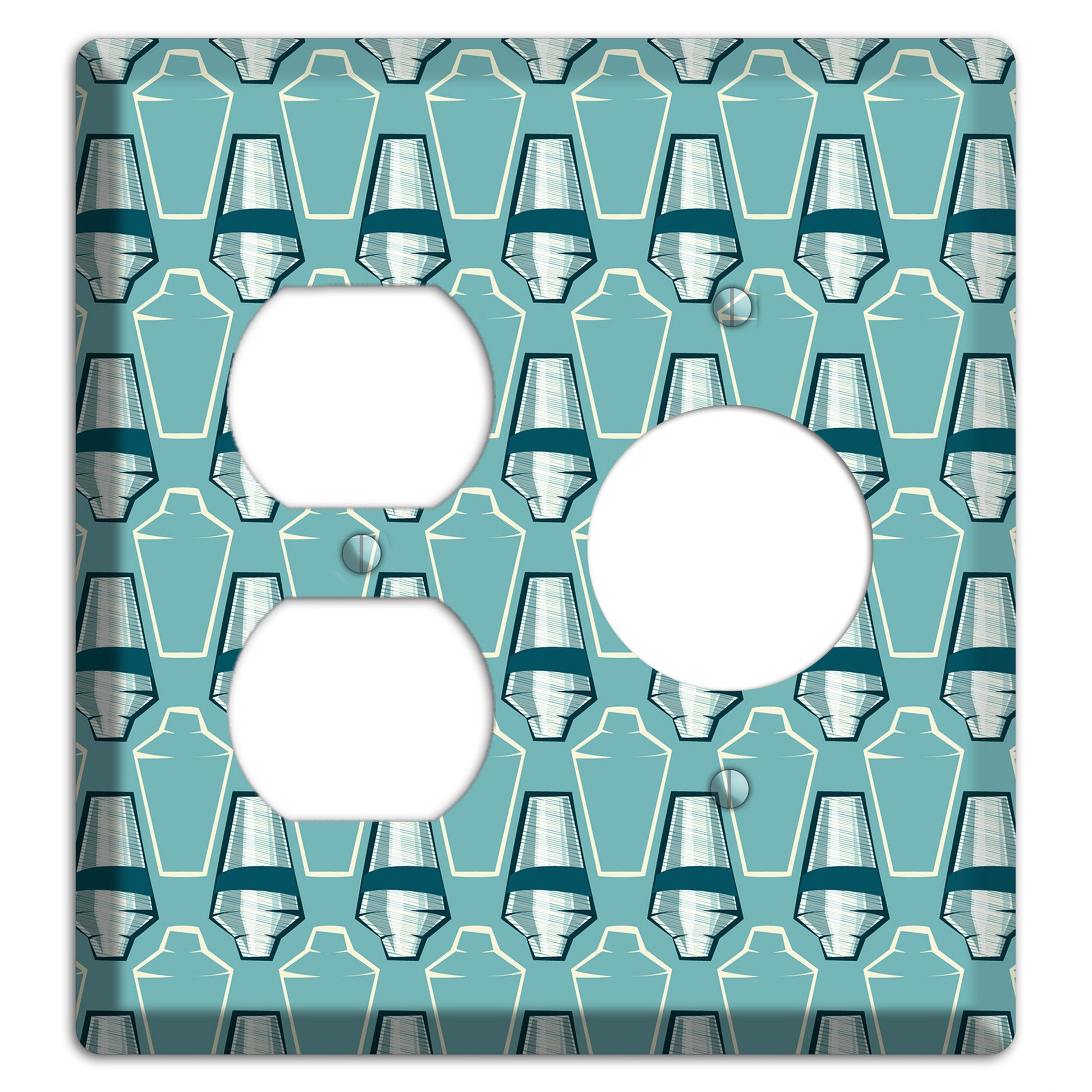 Cocktail Shakers Duplex / Receptacle Wallplate