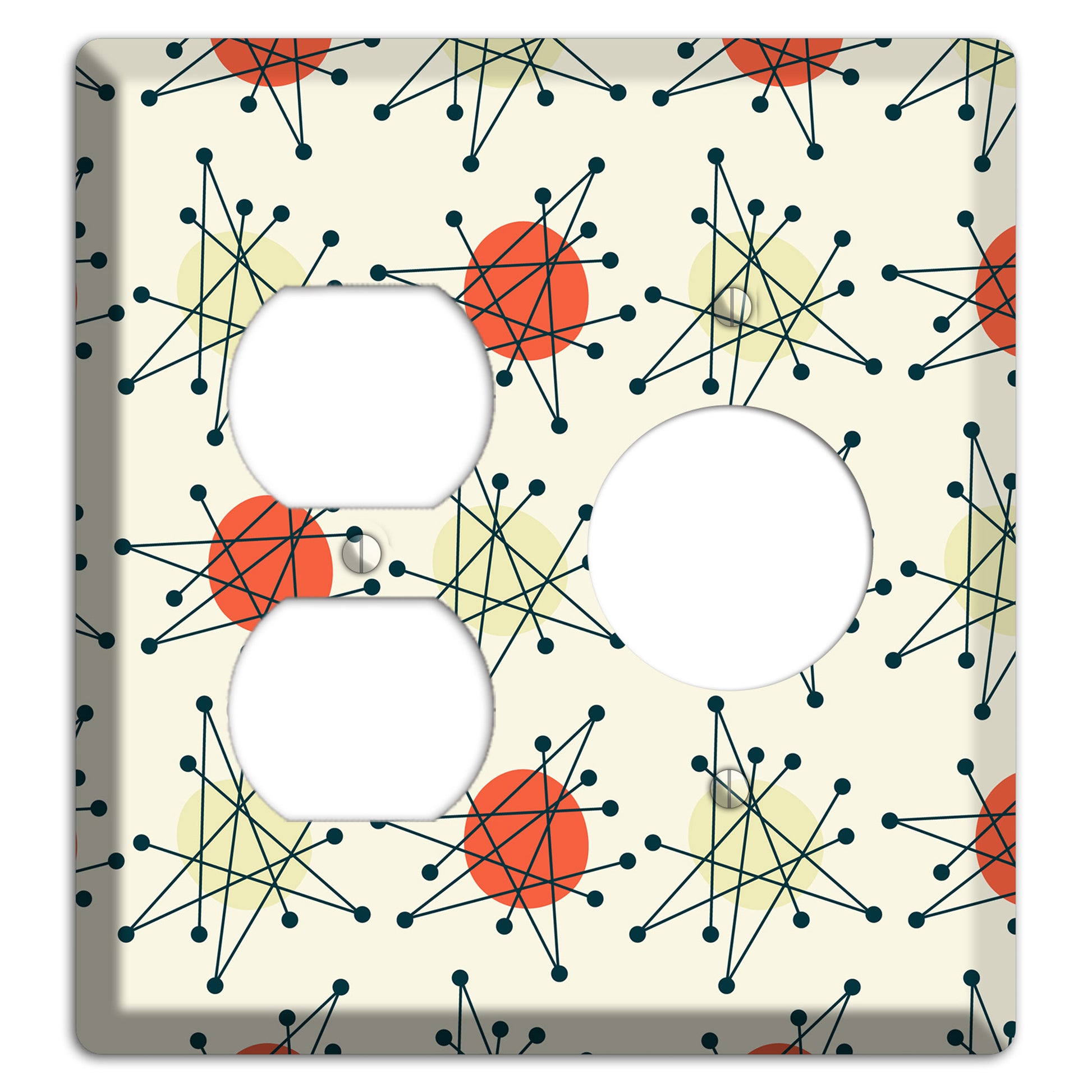 Atomic Star Burst Duplex / Receptacle Wallplate