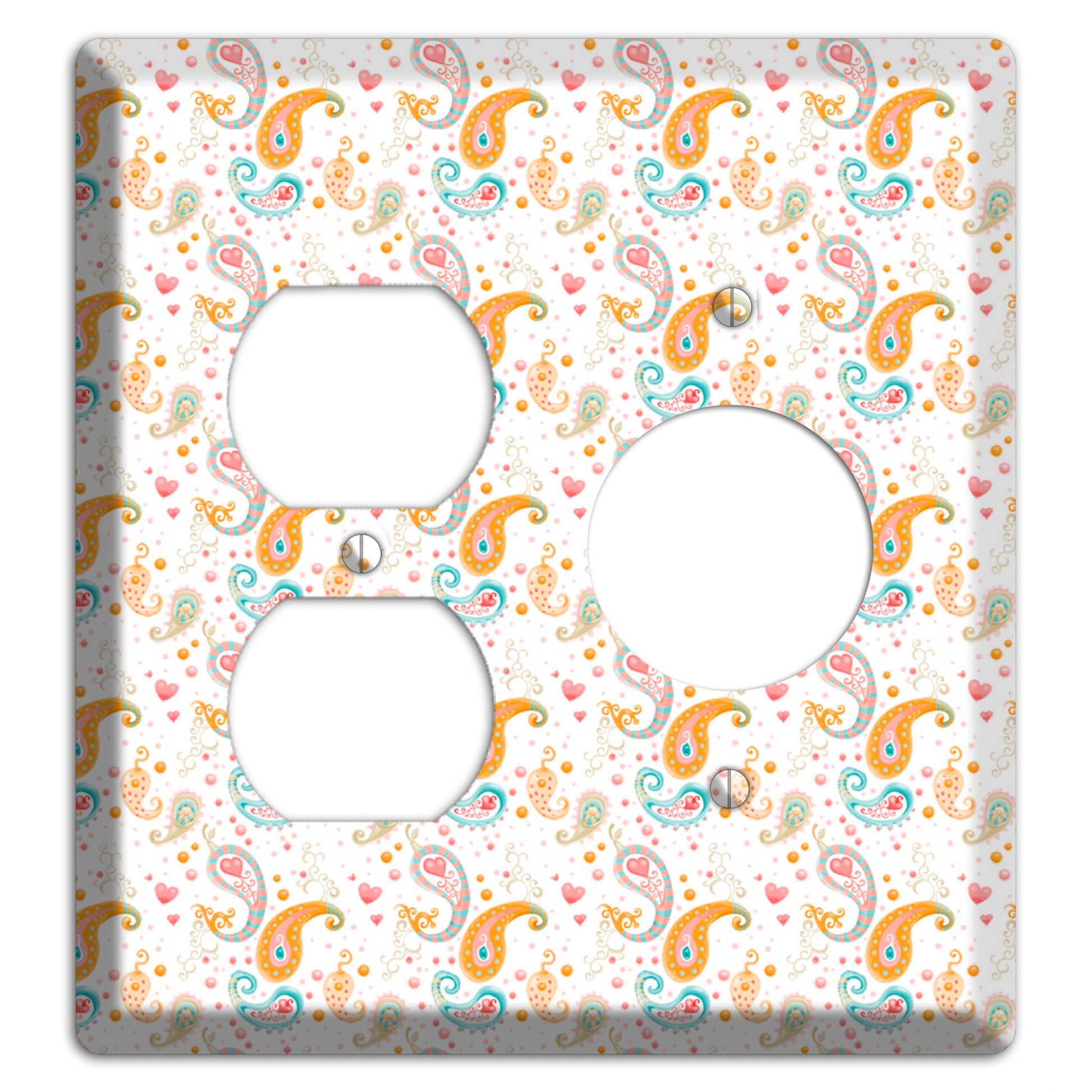 Small Paisley Duplex / Receptacle Wallplate