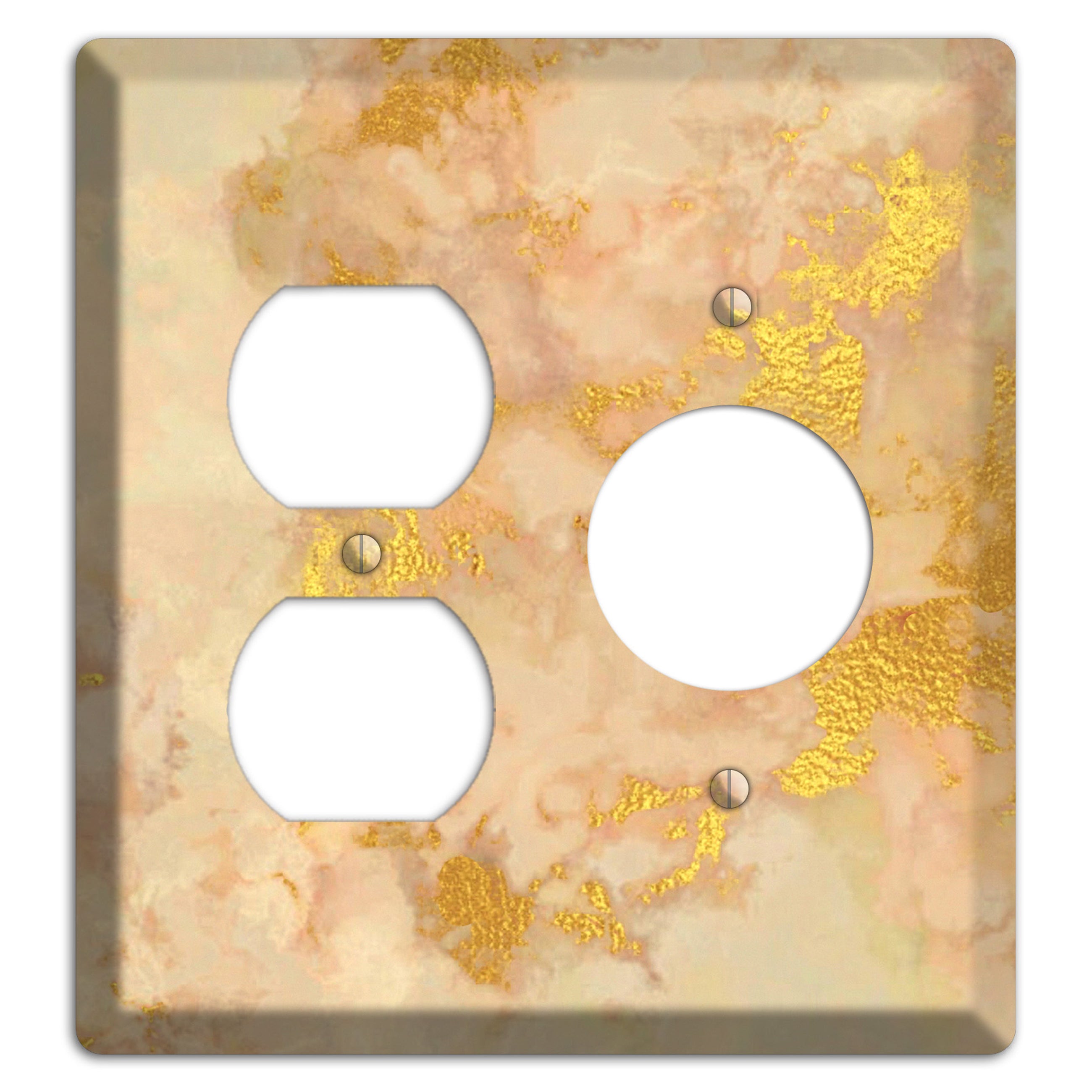 Old Gold Marble Duplex / Receptacle Wallplate