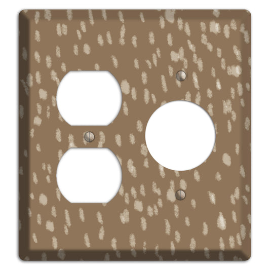 Brown and White Speckle Duplex / Receptacle Wallplate