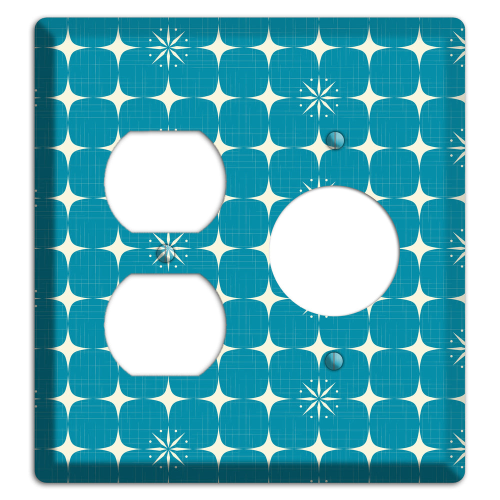 Blue Atomic Duplex / Receptacle Wallplate
