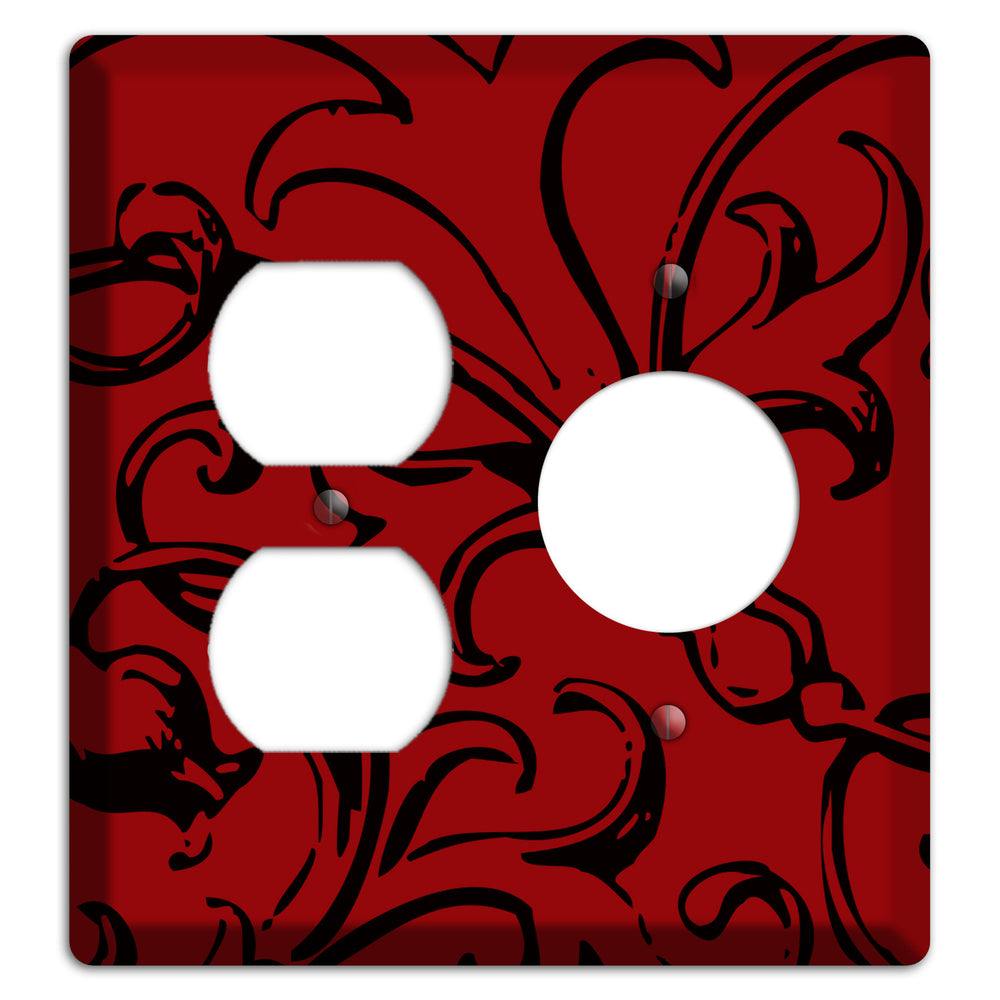 Victorian Red Duplex / Receptacle Wallplate