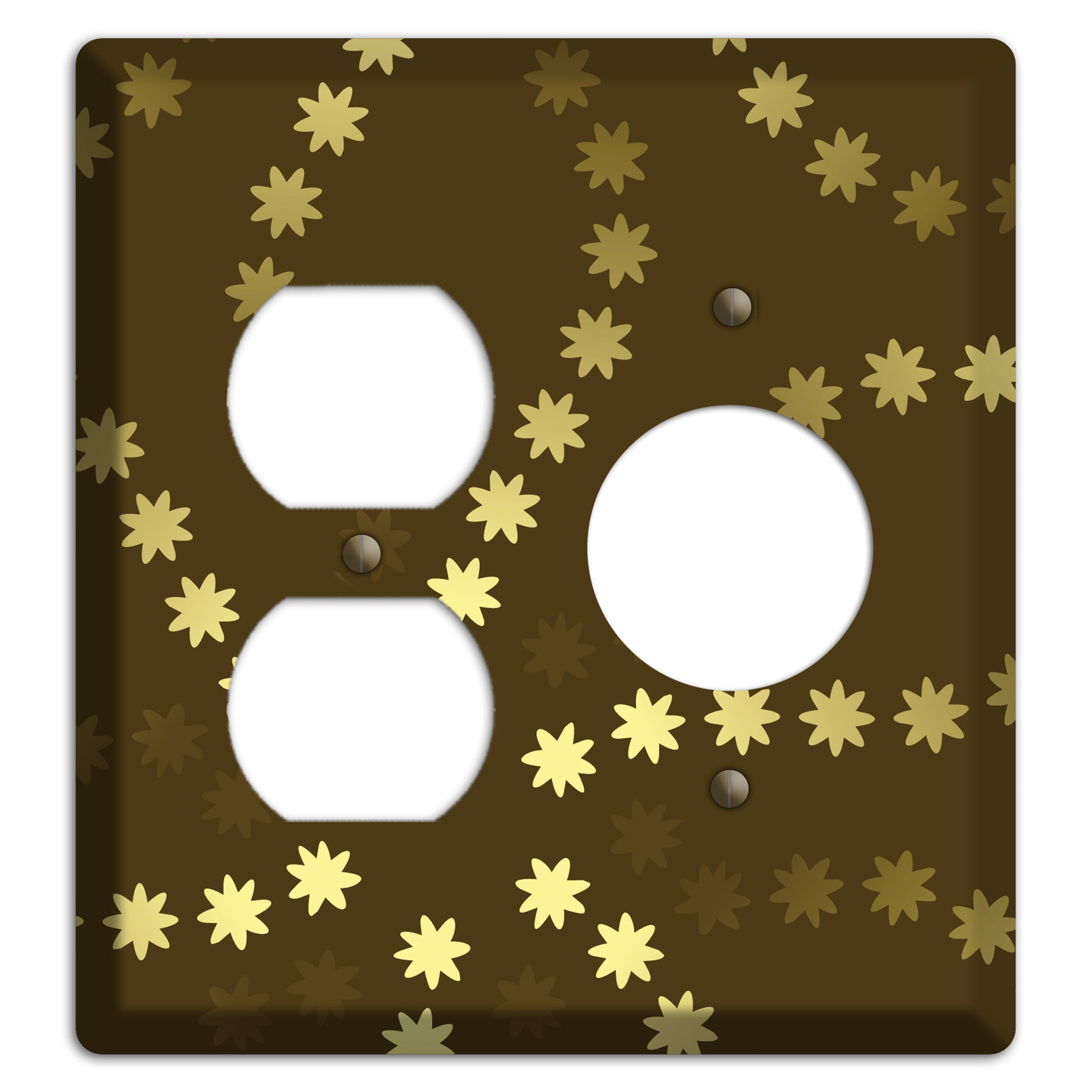 Multi Olive Constellation Duplex / Receptacle Wallplate