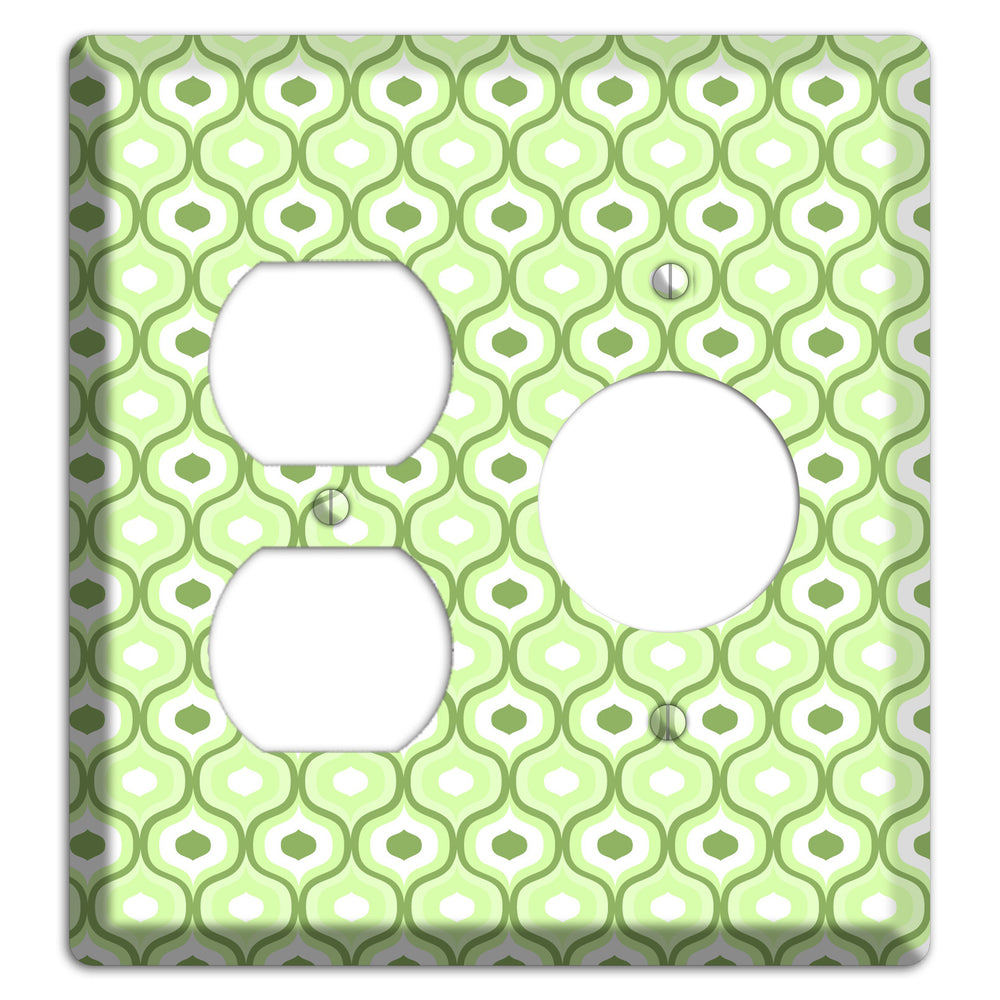 Multi Green Double Scallop 2 Duplex / Receptacle Wallplate
