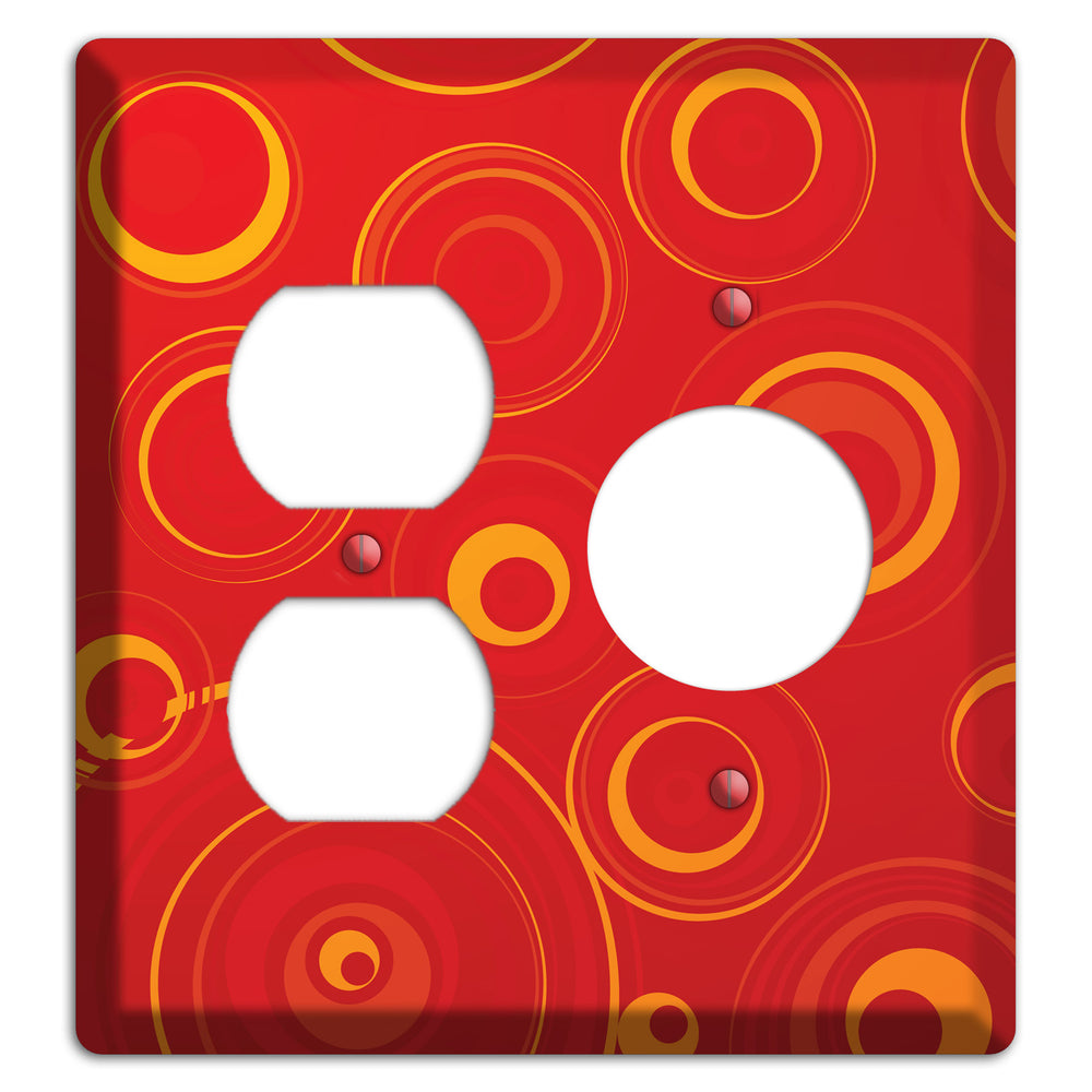 Red Circles Duplex / Receptacle Wallplate