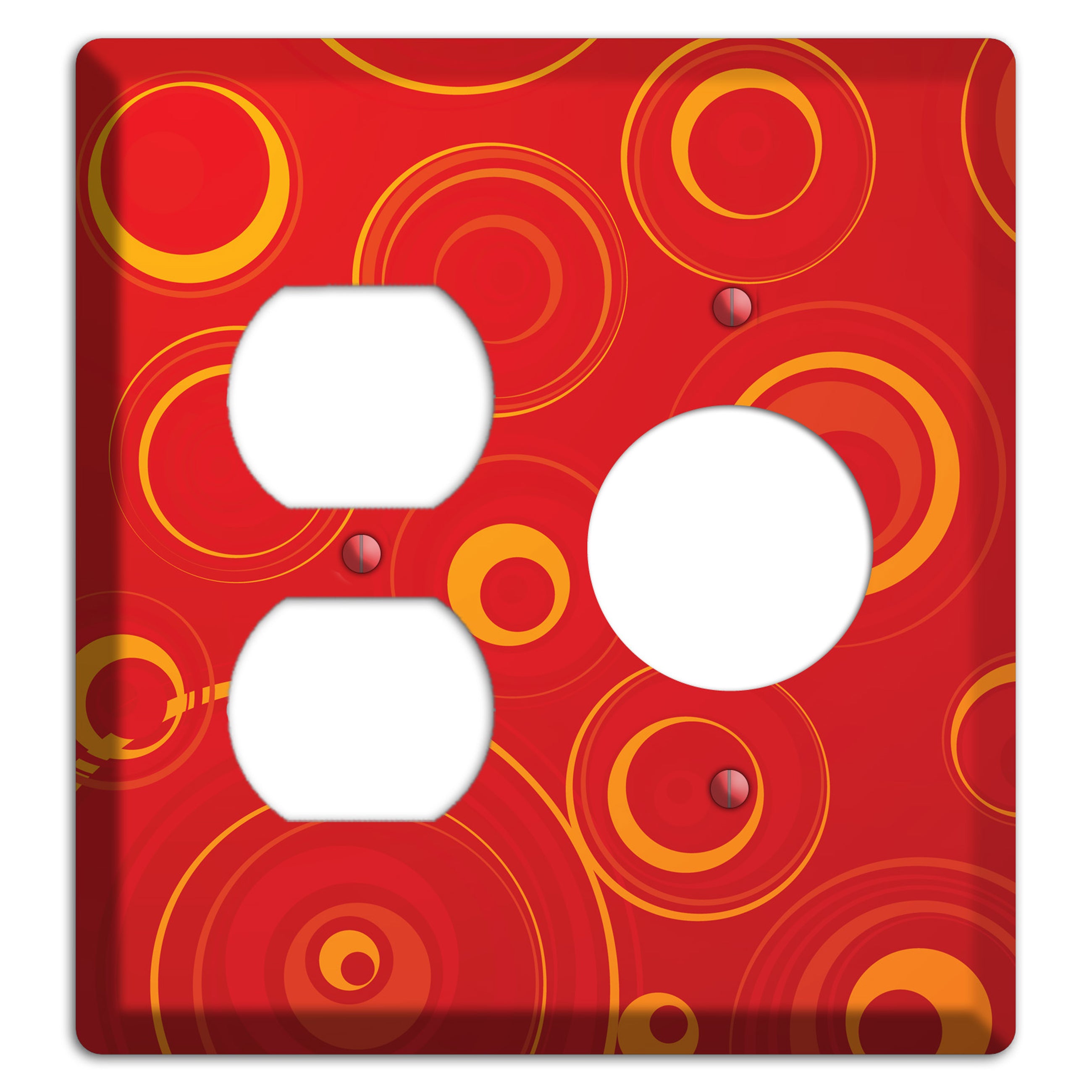 Red Circles Duplex / Receptacle Wallplate