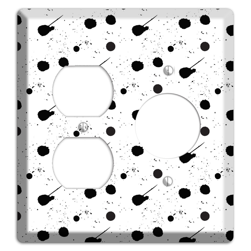 Ink Drops 6 Duplex / Receptacle Wallplate