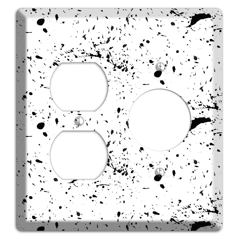 Ink Splash 5 Duplex / Receptacle Wallplate
