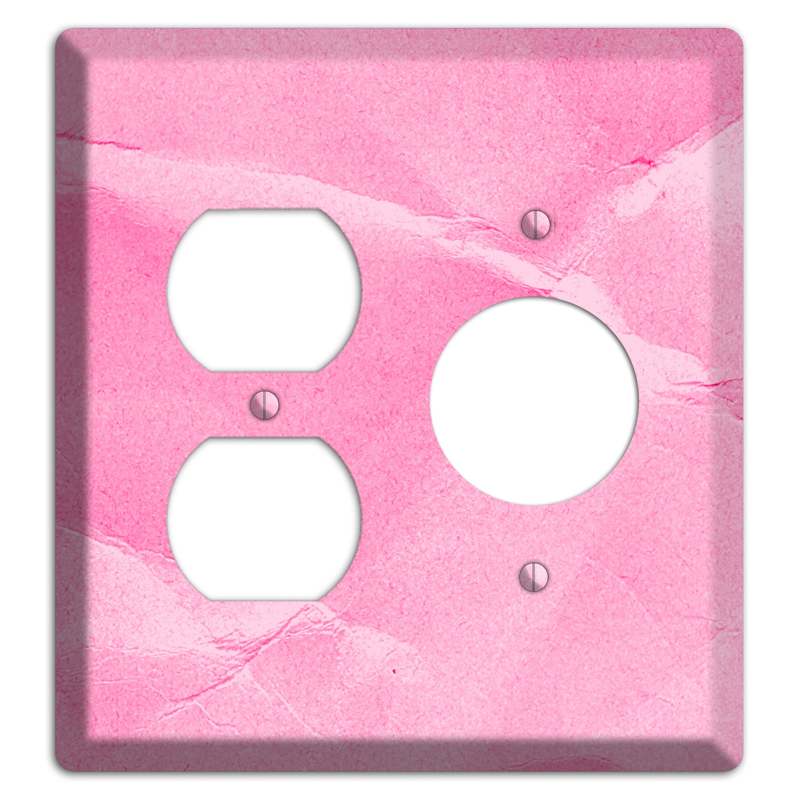 Carnation Pink Texture Duplex / Receptacle Wallplate