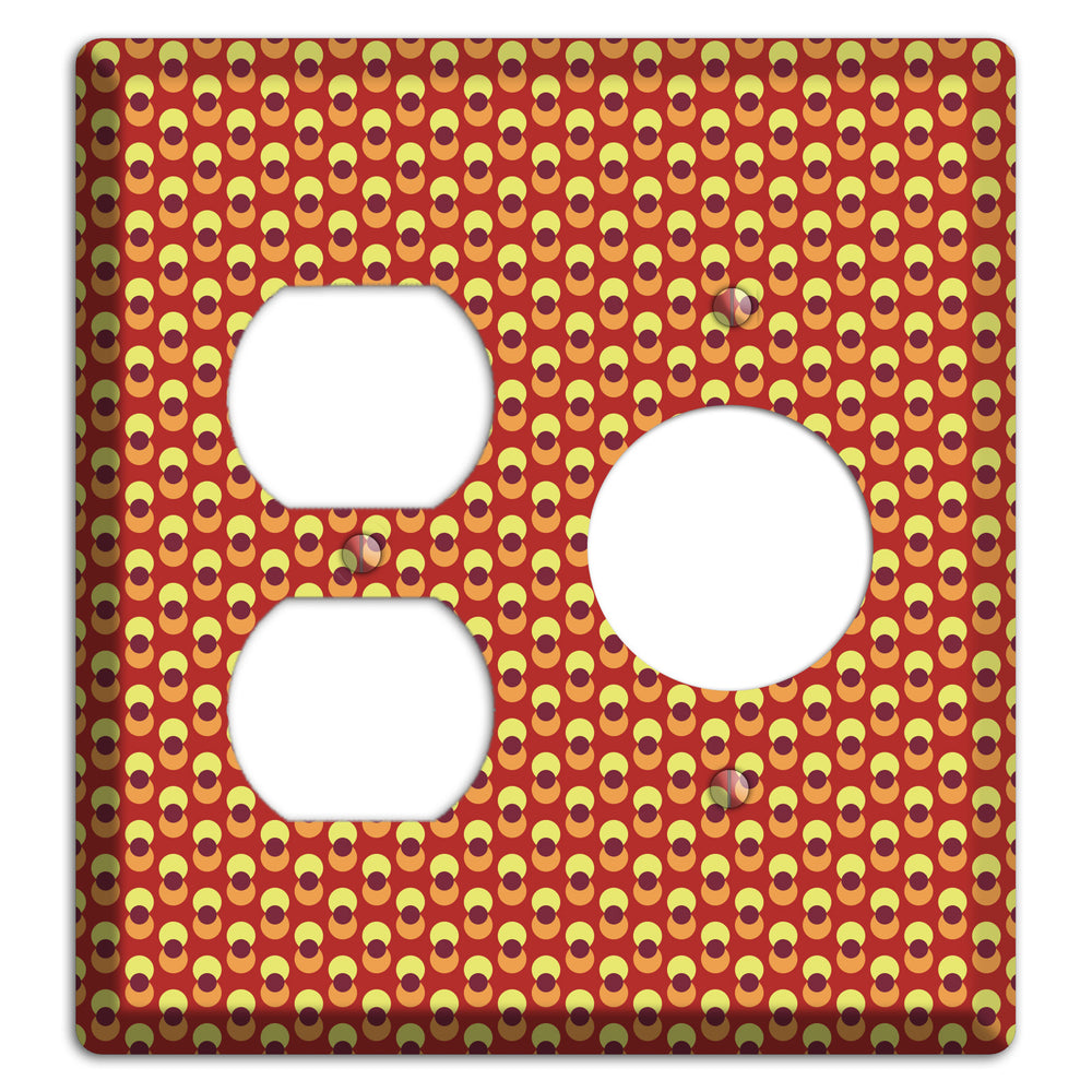 Red Overlain Dots Duplex / Receptacle Wallplate