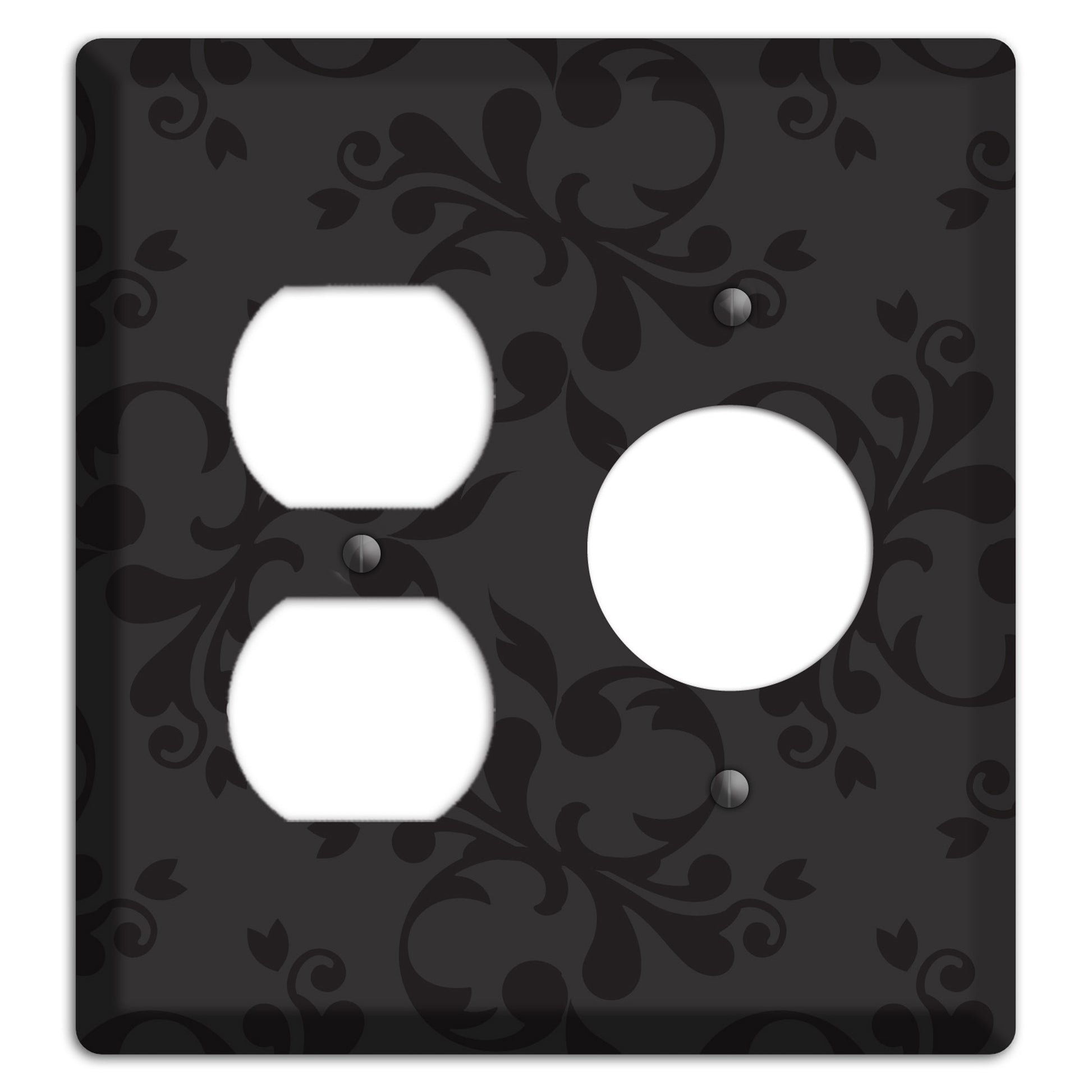 Black Victorian Toile Duplex / Receptacle Wallplate