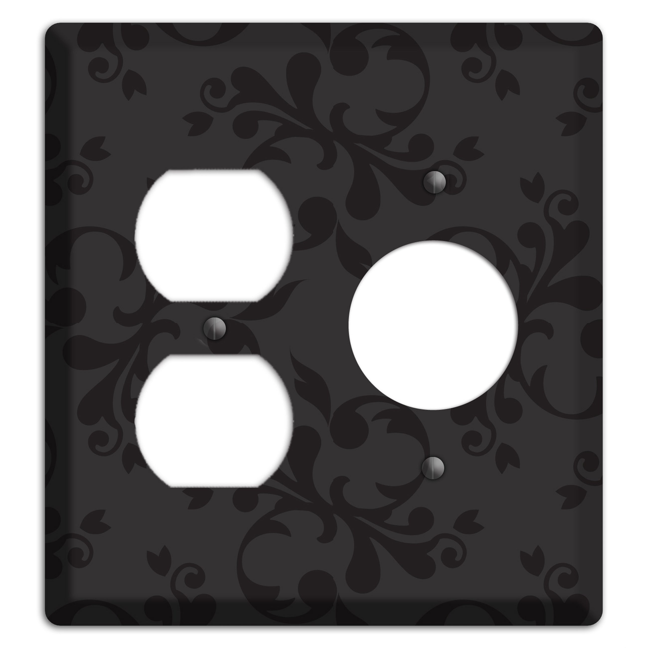 Black Victorian Toile Duplex / Receptacle Wallplate