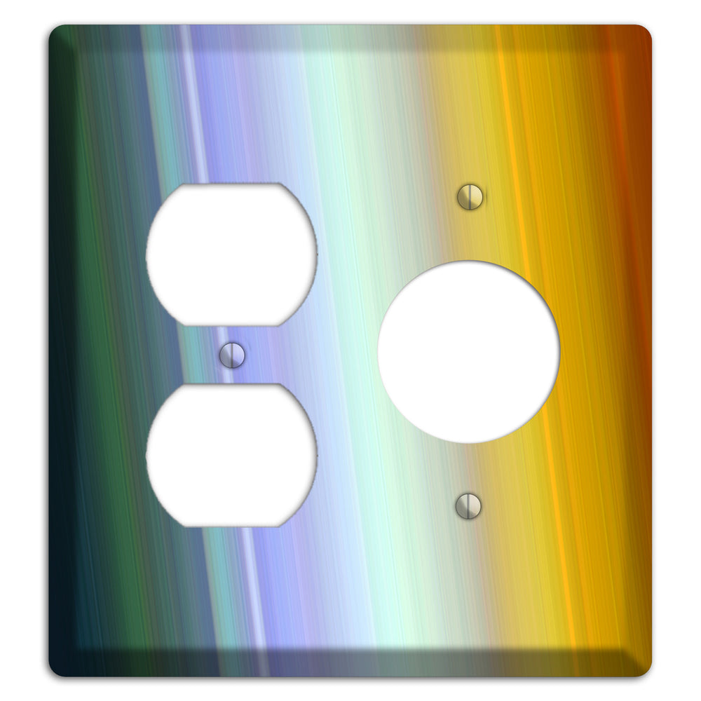 Green Teal Lavender Yellow Ray of Light Duplex / Receptacle Wallplate