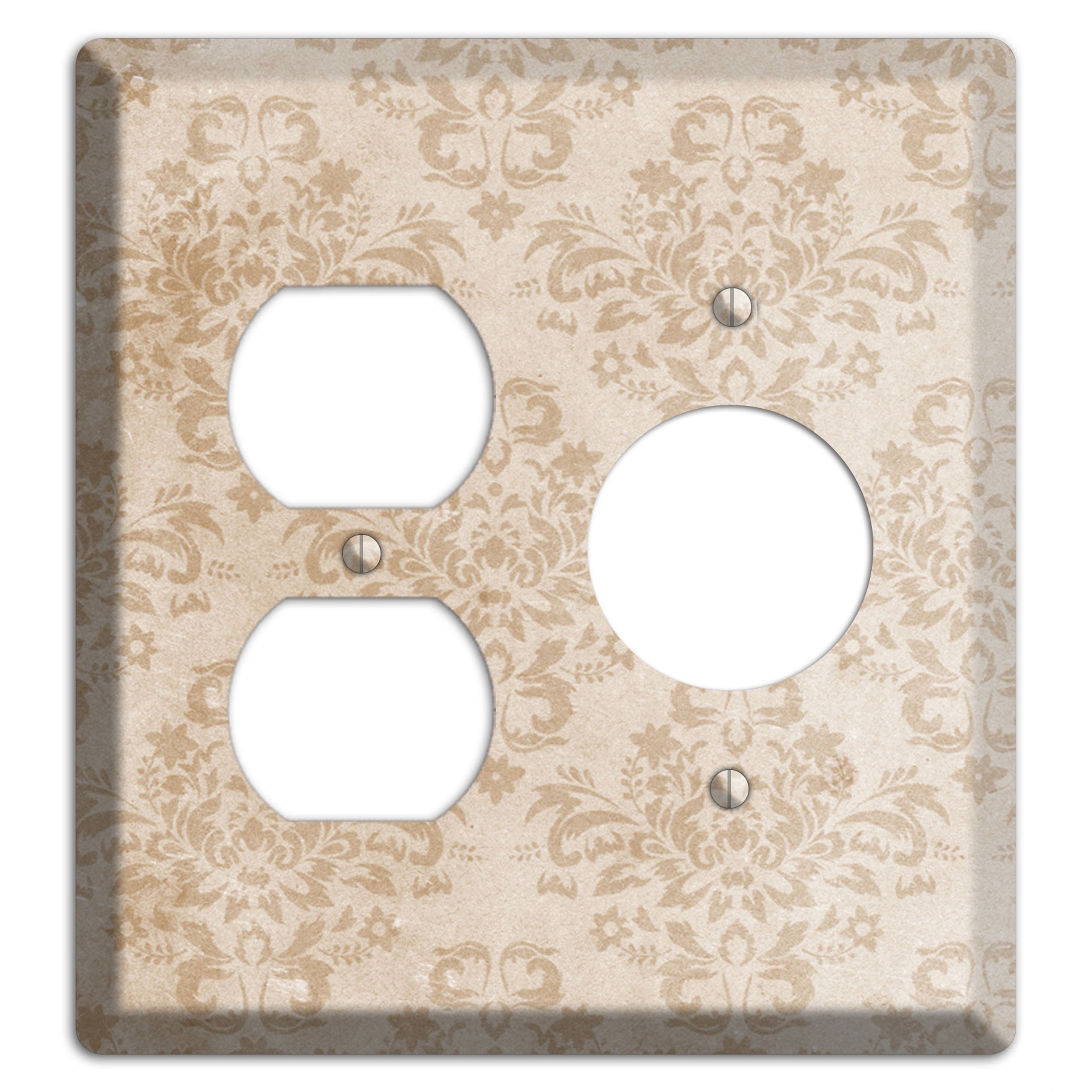 Bizarre Neutral Texture Duplex / Receptacle Wallplate