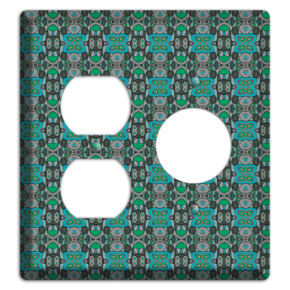 Green Tapestry Duplex / Receptacle Wallplate