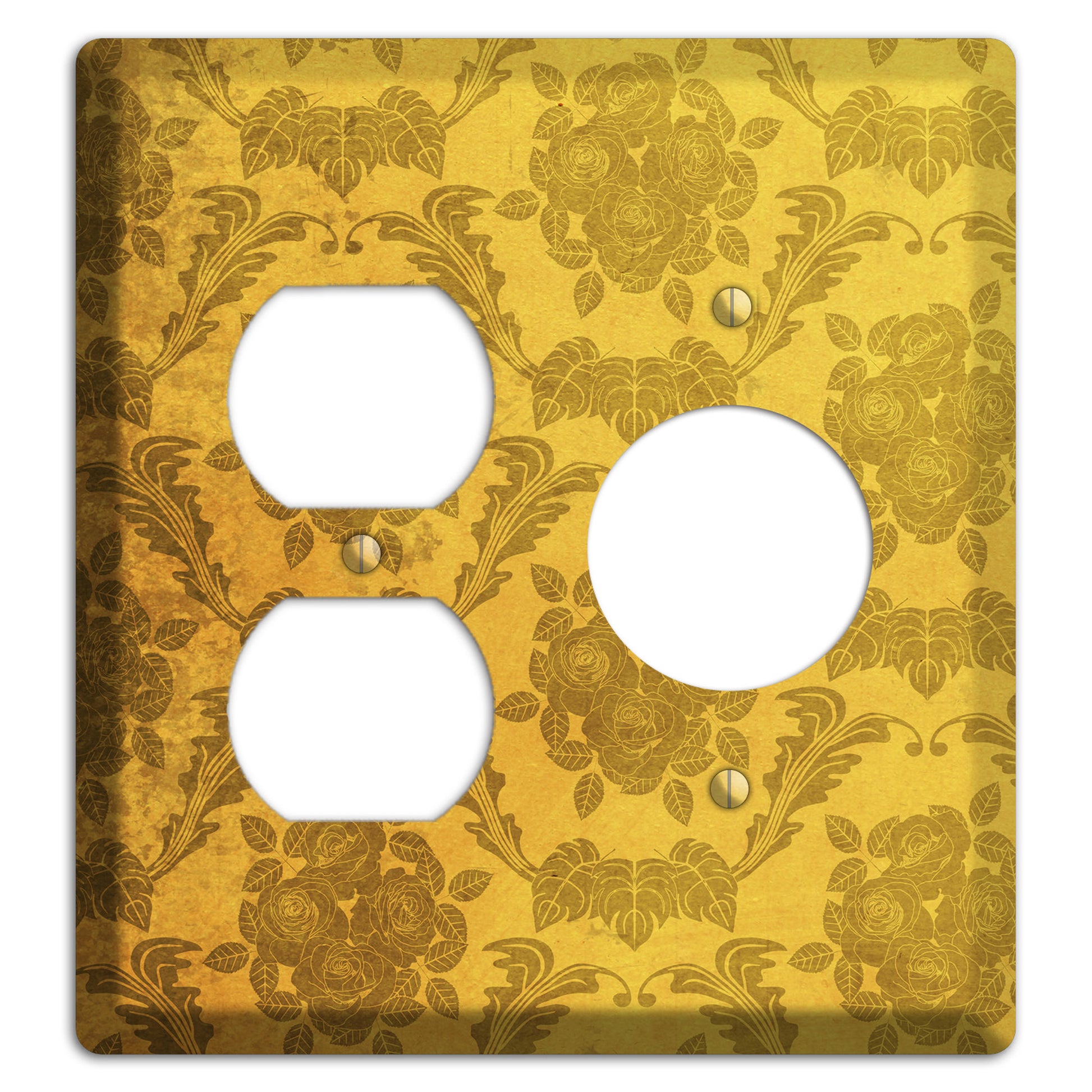 Tusock Vintage Rose Damask Duplex / Receptacle Wallplate