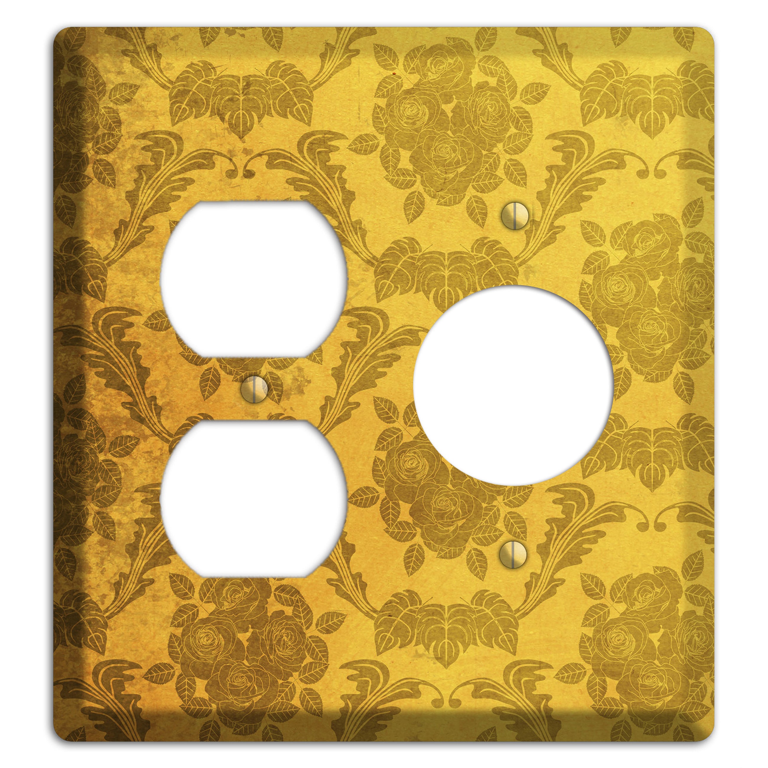 Tusock Vintage Rose Damask Duplex / Receptacle Wallplate