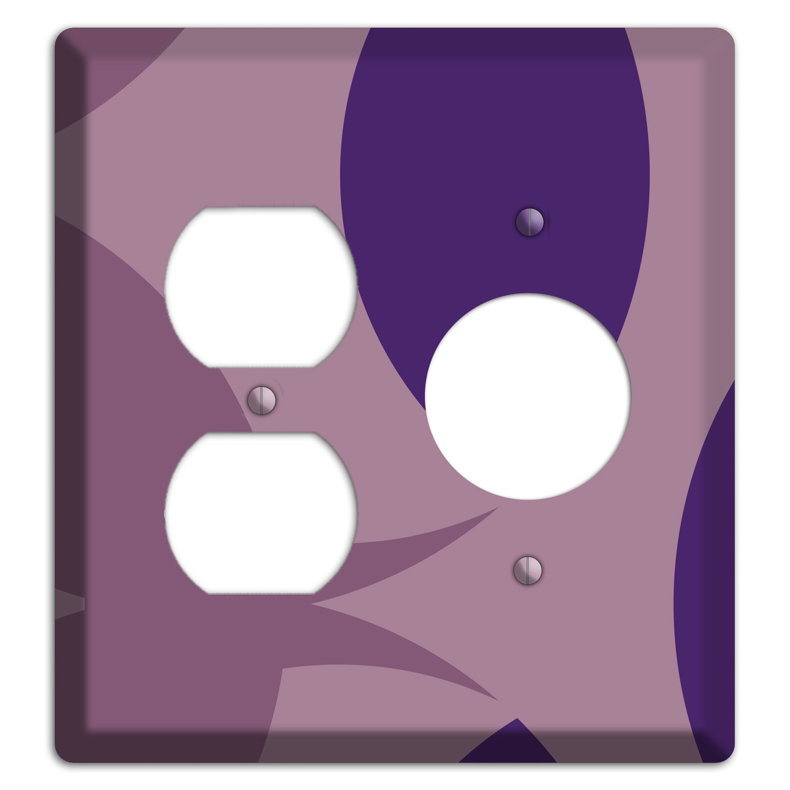 Purple Abstract Duplex / Receptacle Wallplate