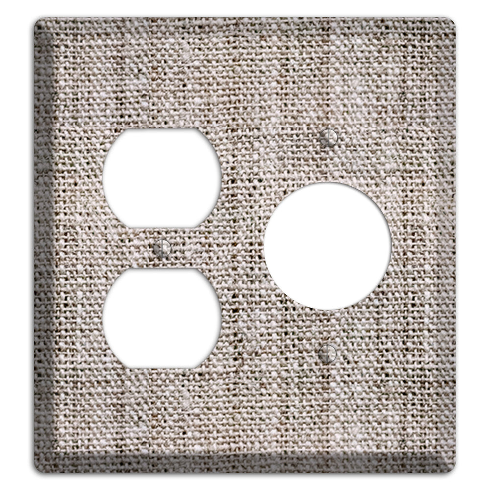 Natural Gray Burlap Duplex / Receptacle Wallplate
