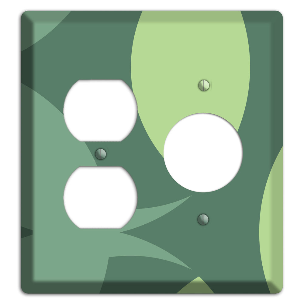 Green Abstract Duplex / Receptacle Wallplate