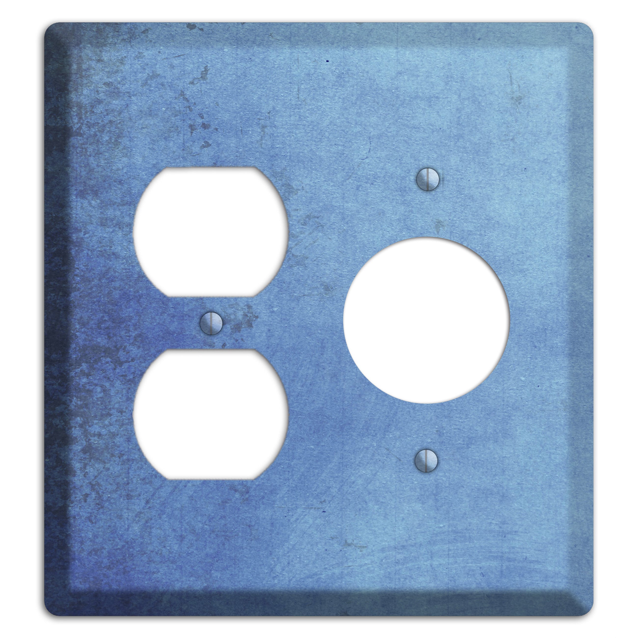 Polo Blue Vintage Grunge Duplex / Receptacle Wallplate