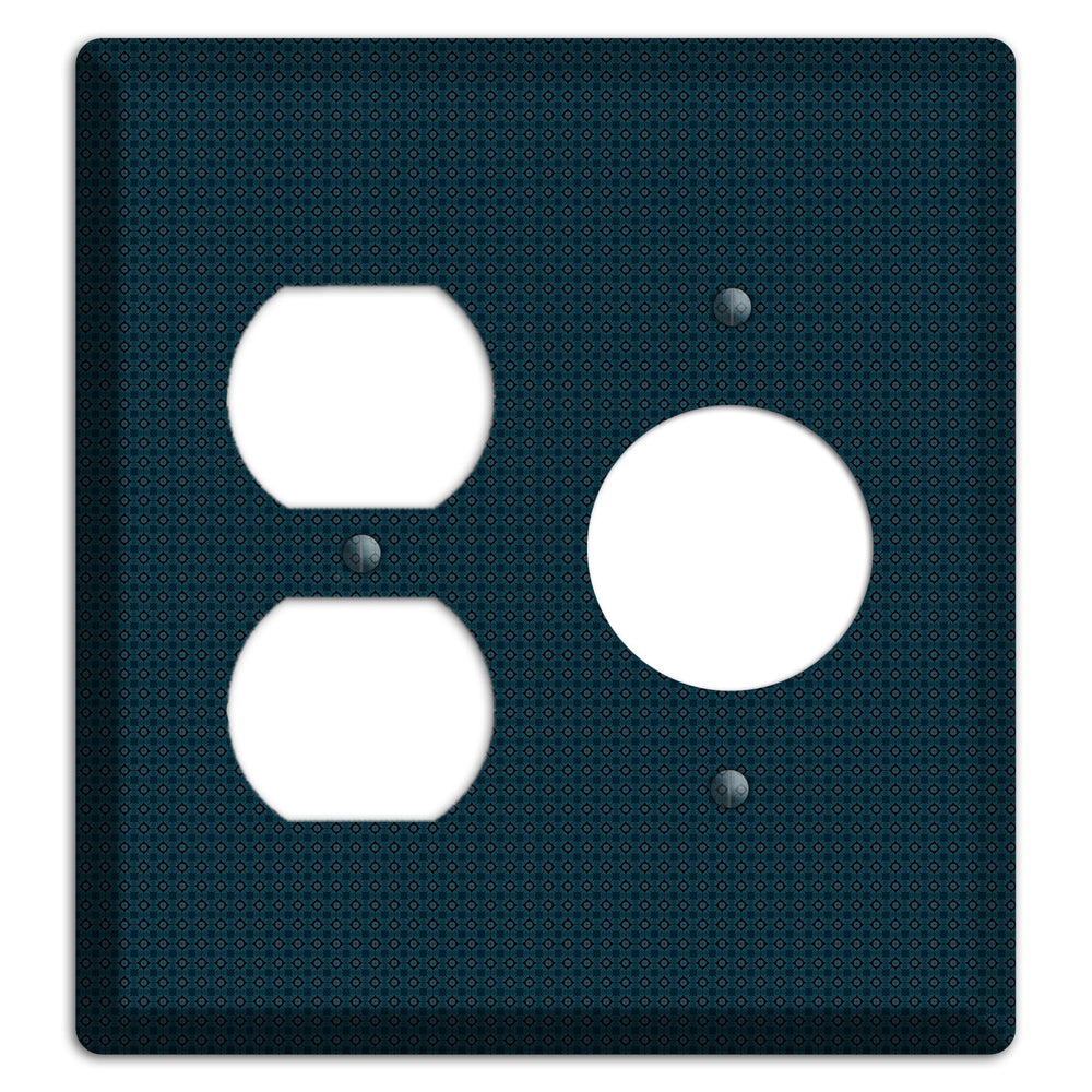 Navy Foulard Duplex / Receptacle Wallplate