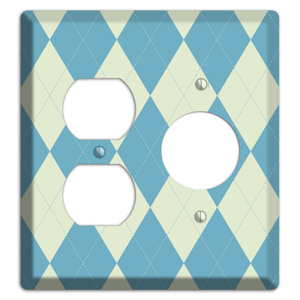 Mustard and Black Plaid Duplex / Receptacle Wallplate