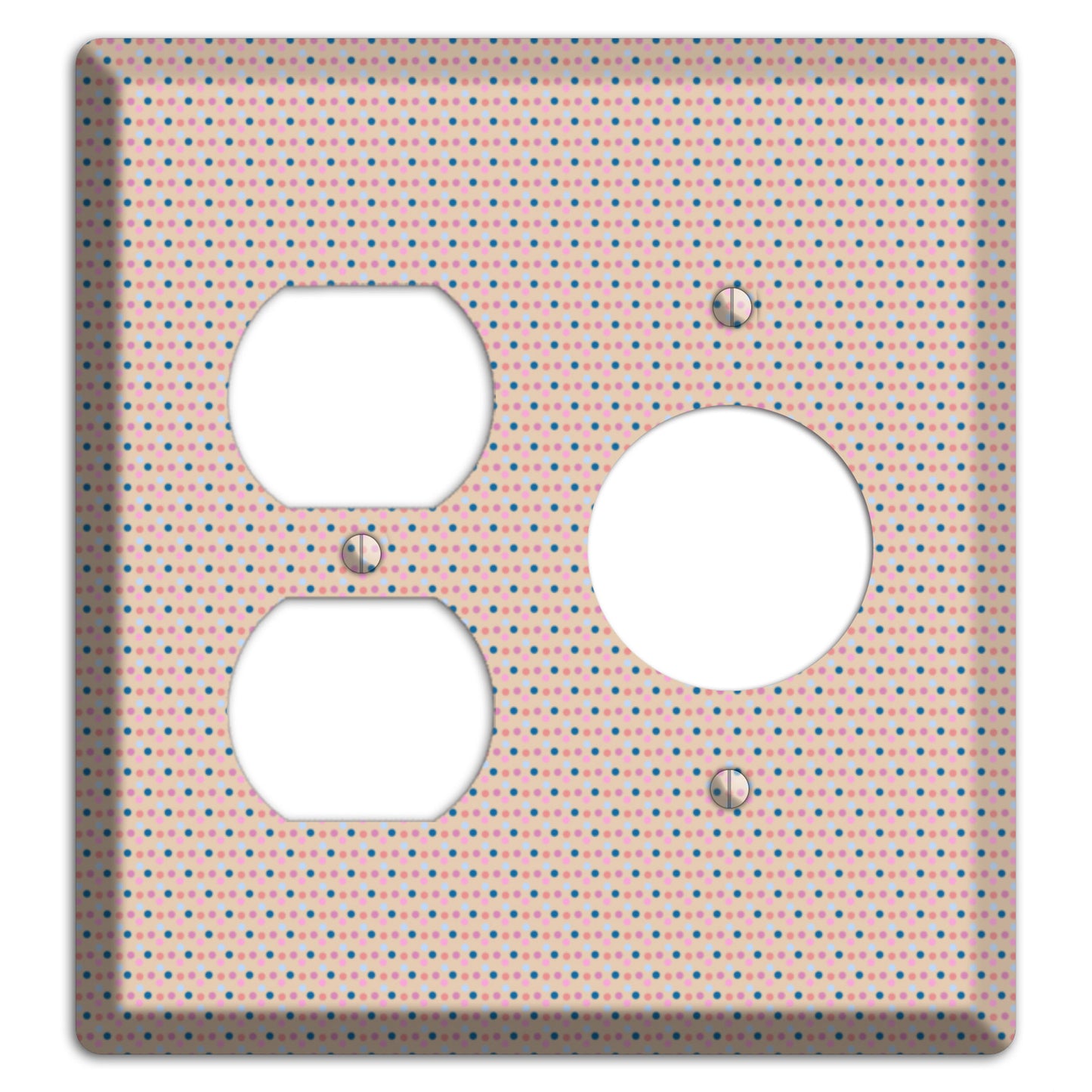 Multi Dusty Pink Tiny Dots Duplex / Receptacle Wallplate