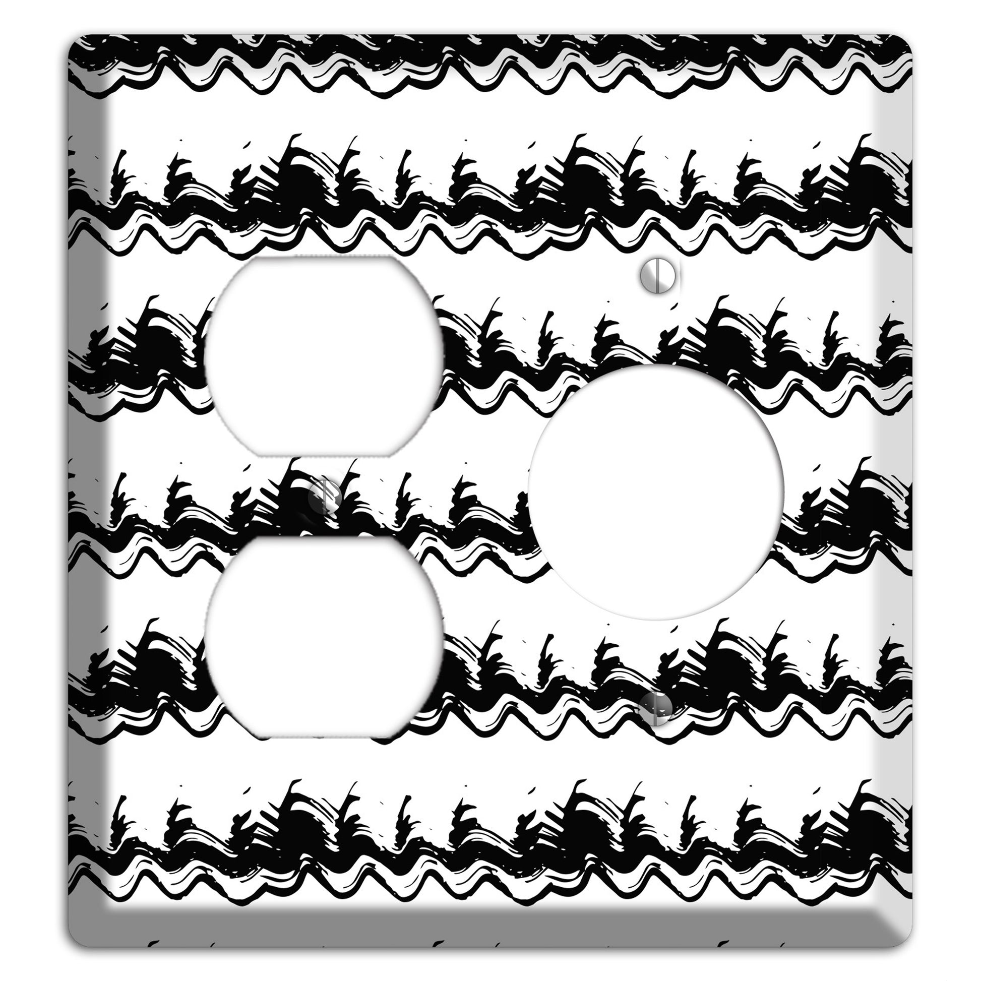 Ink Brushstrokes 10 Duplex / Receptacle Wallplate