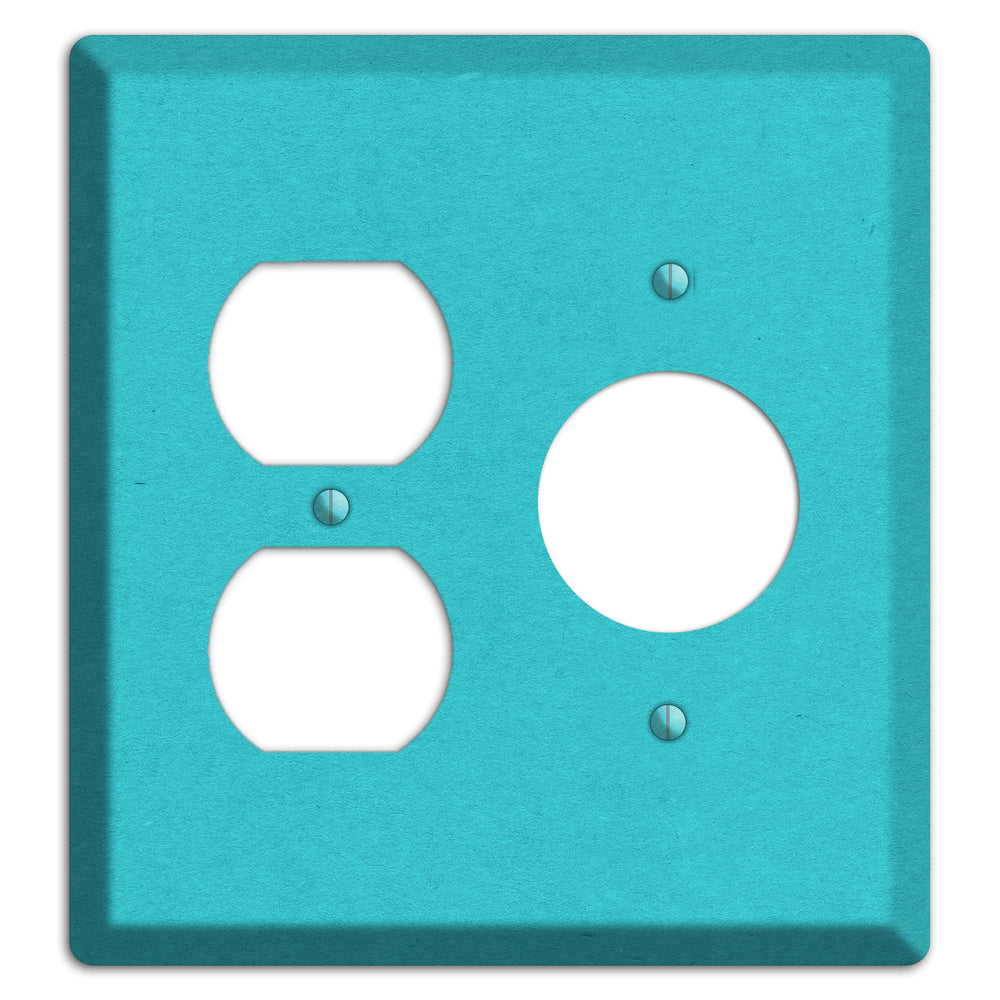 Medium Turquoise Kraft Duplex / Receptacle Wallplate