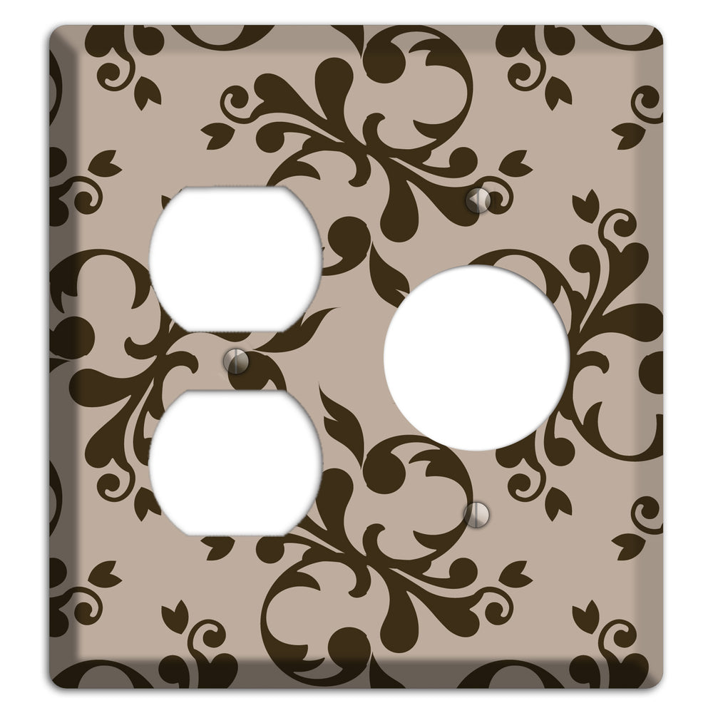 Beige Victorian Toile Duplex / Receptacle Wallplate
