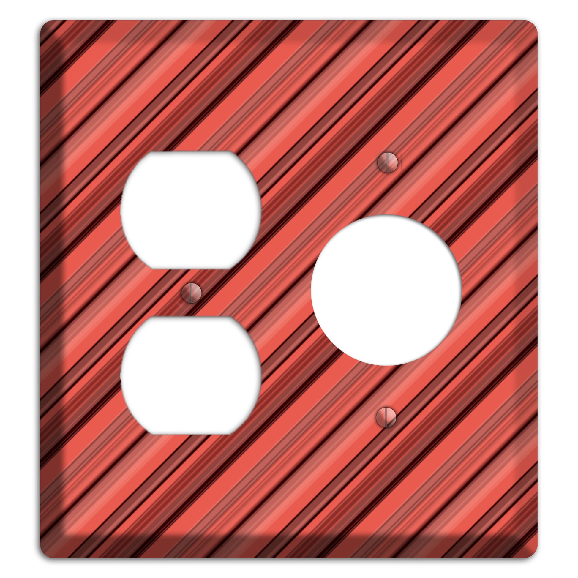 Red Stripes 2 Duplex / Receptacle Wallplate