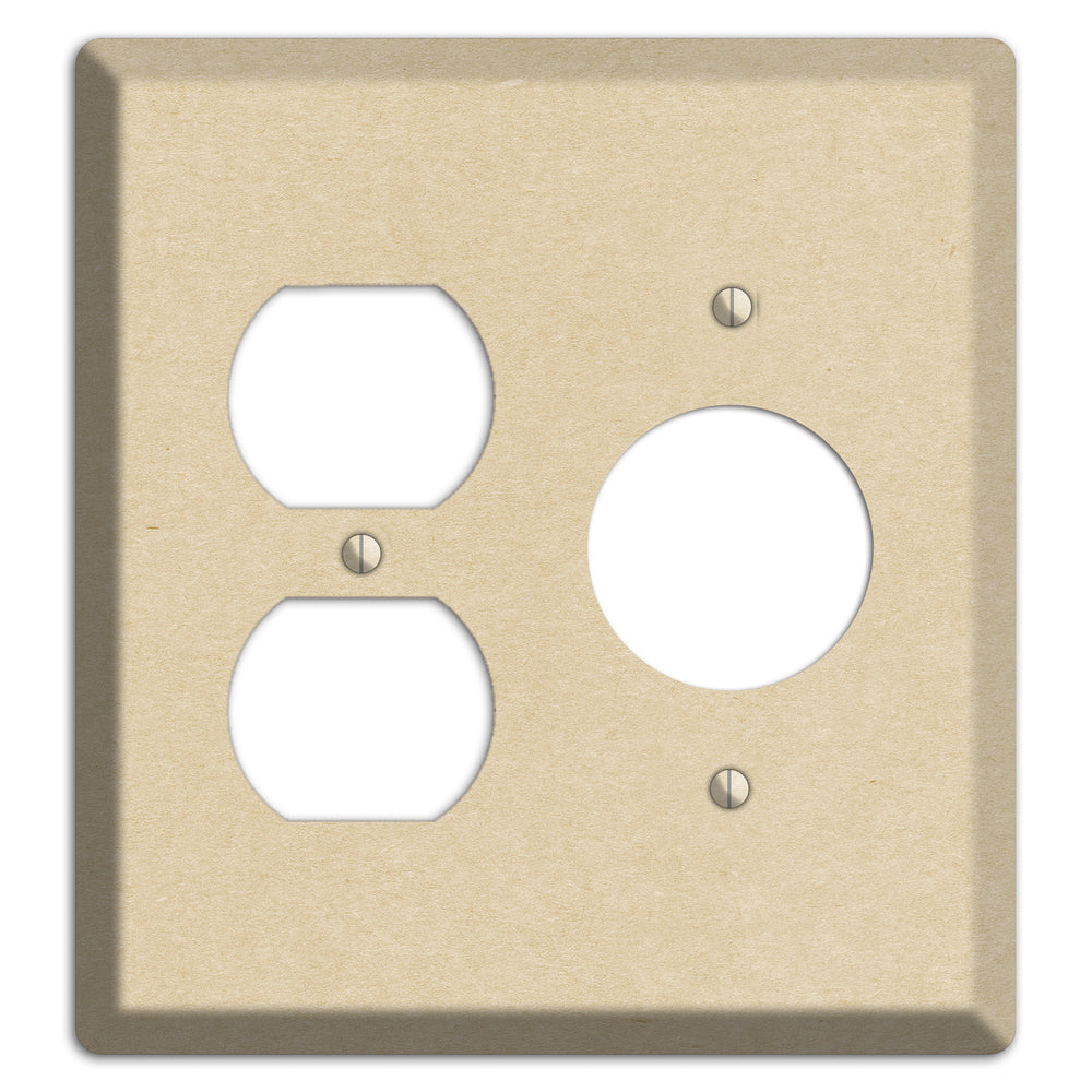 Double Pearl Lusta Kraft Duplex / Receptacle Wallplate
