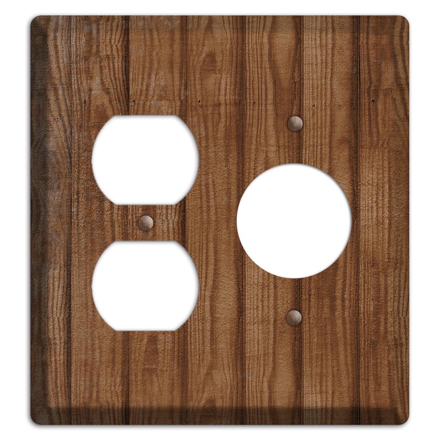 Old Copper Weathered Wood Duplex / Receptacle Wallplate