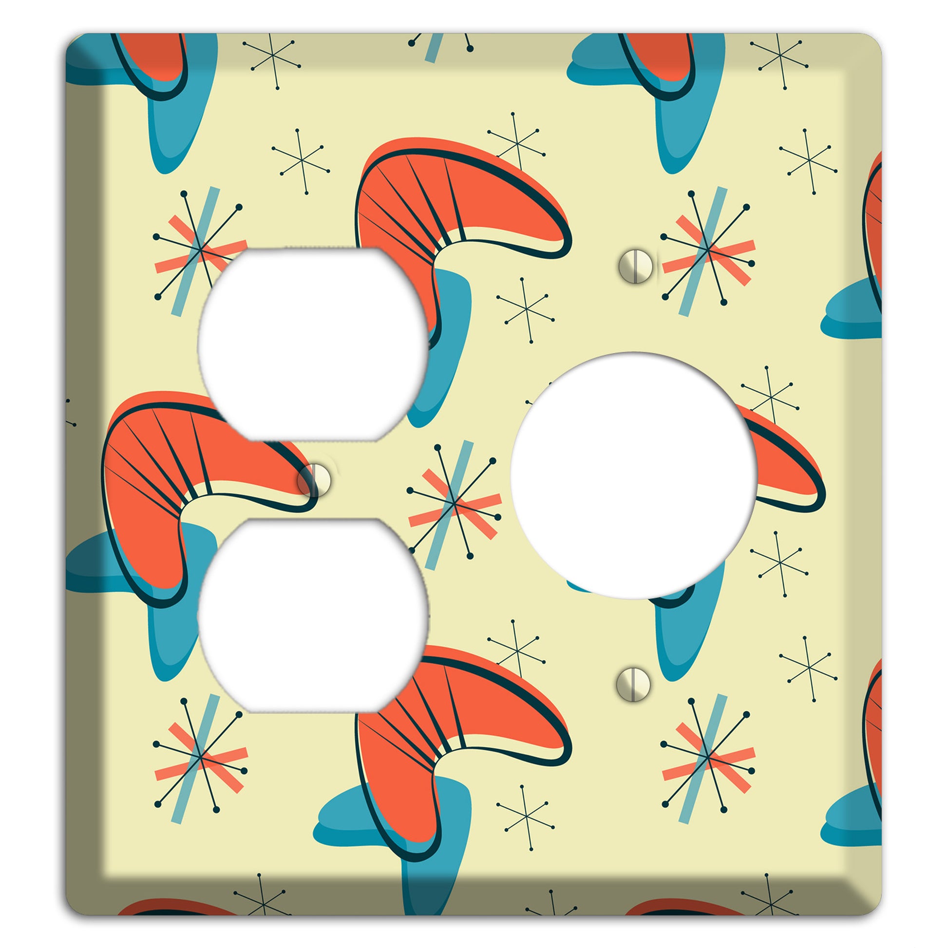 Atomic Boomerang Duplex / Receptacle Wallplate