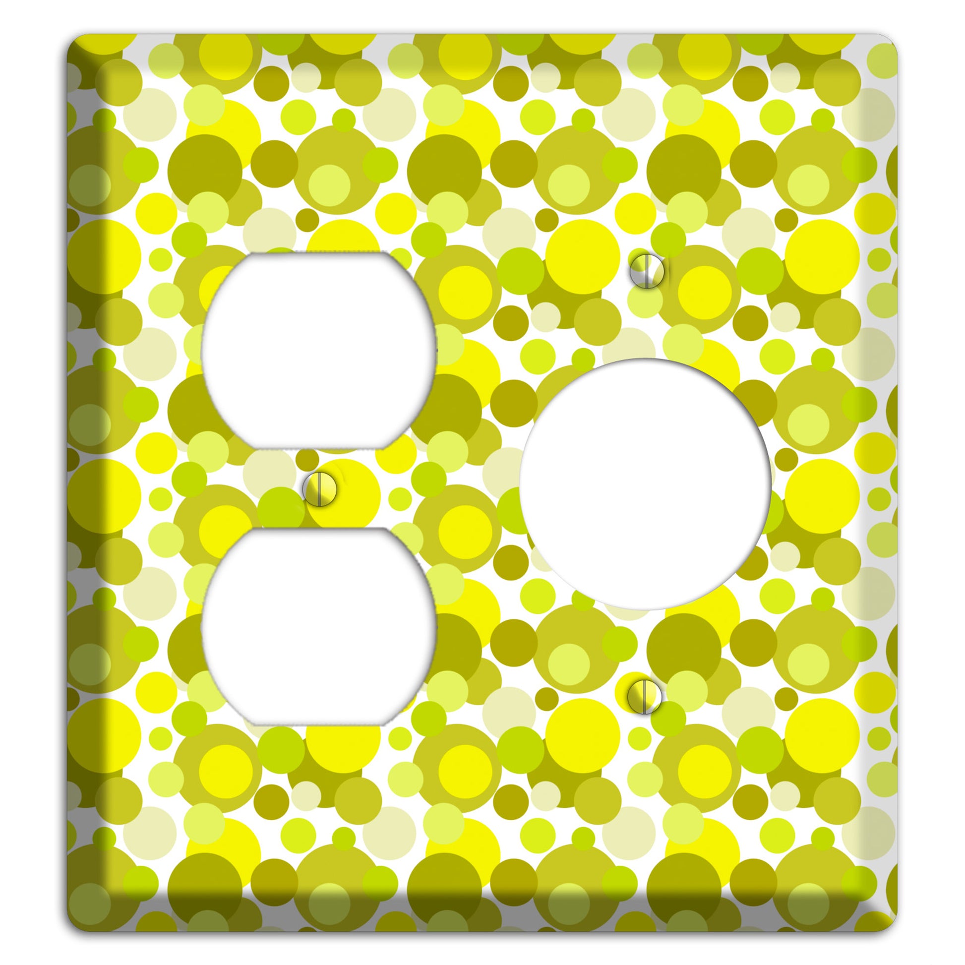 Multi Olive Bubble Dots Duplex / Receptacle Wallplate