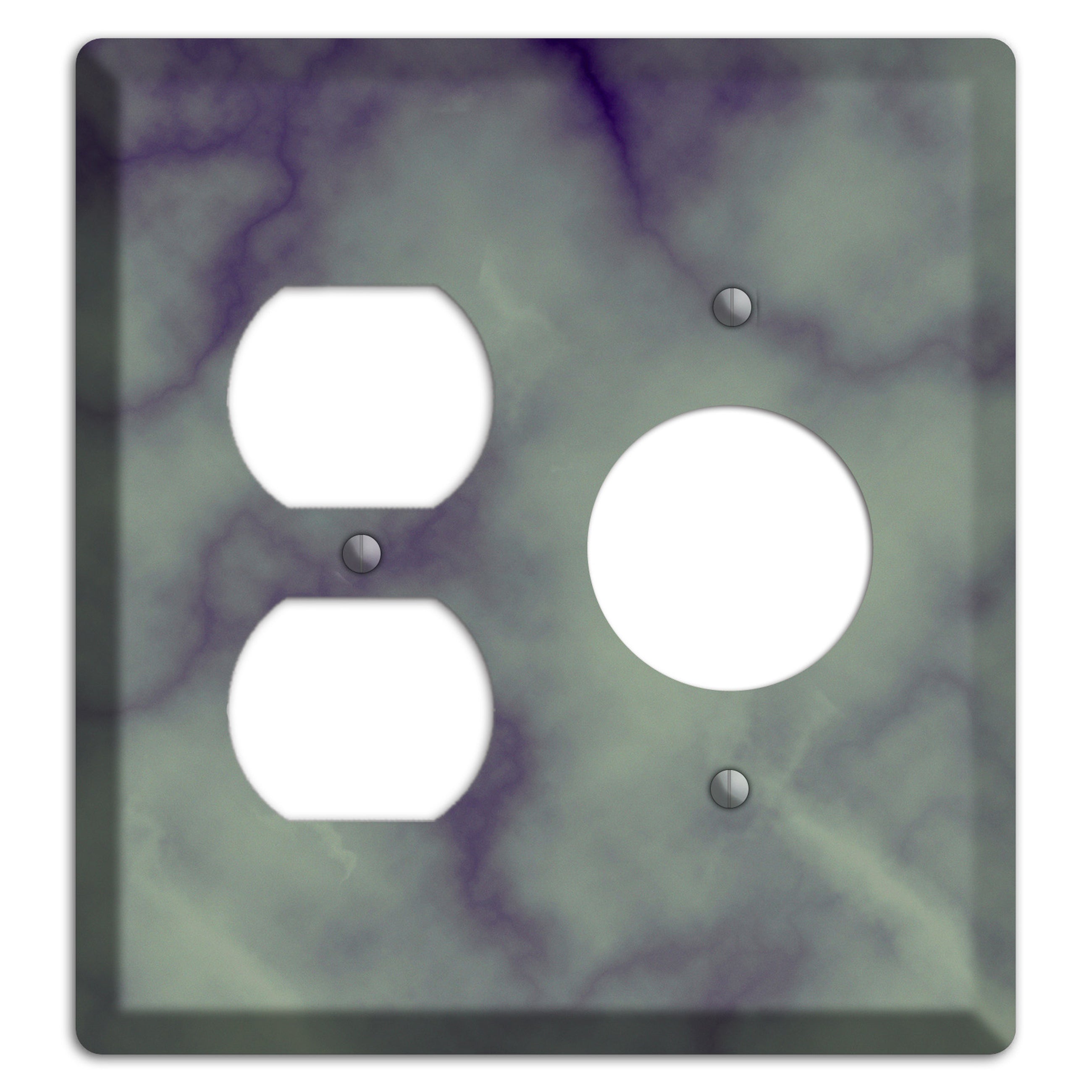 Mid Gray Marble Duplex / Receptacle Wallplate