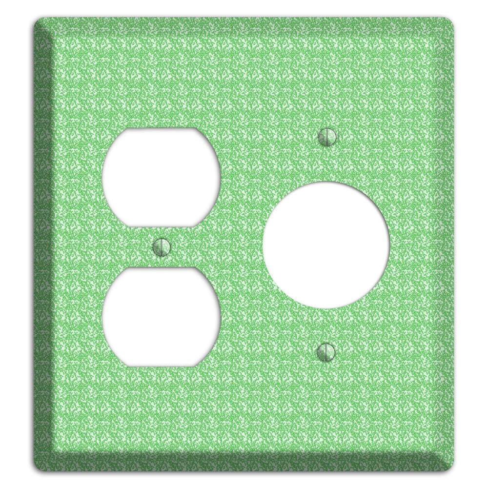 Green Pattern Duplex / Receptacle Wallplate