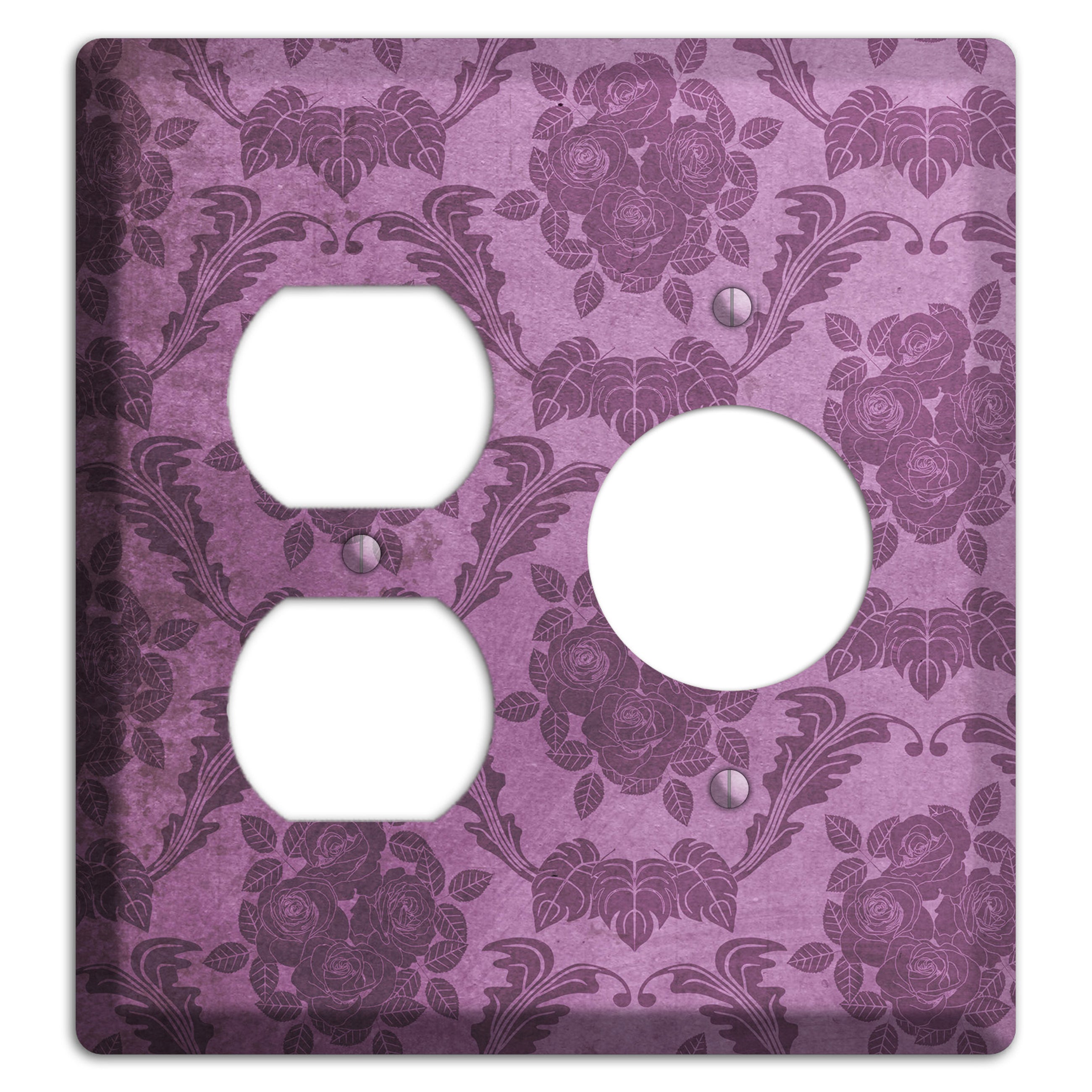 Bouquet Vintage Rose Damask Duplex / Receptacle Wallplate