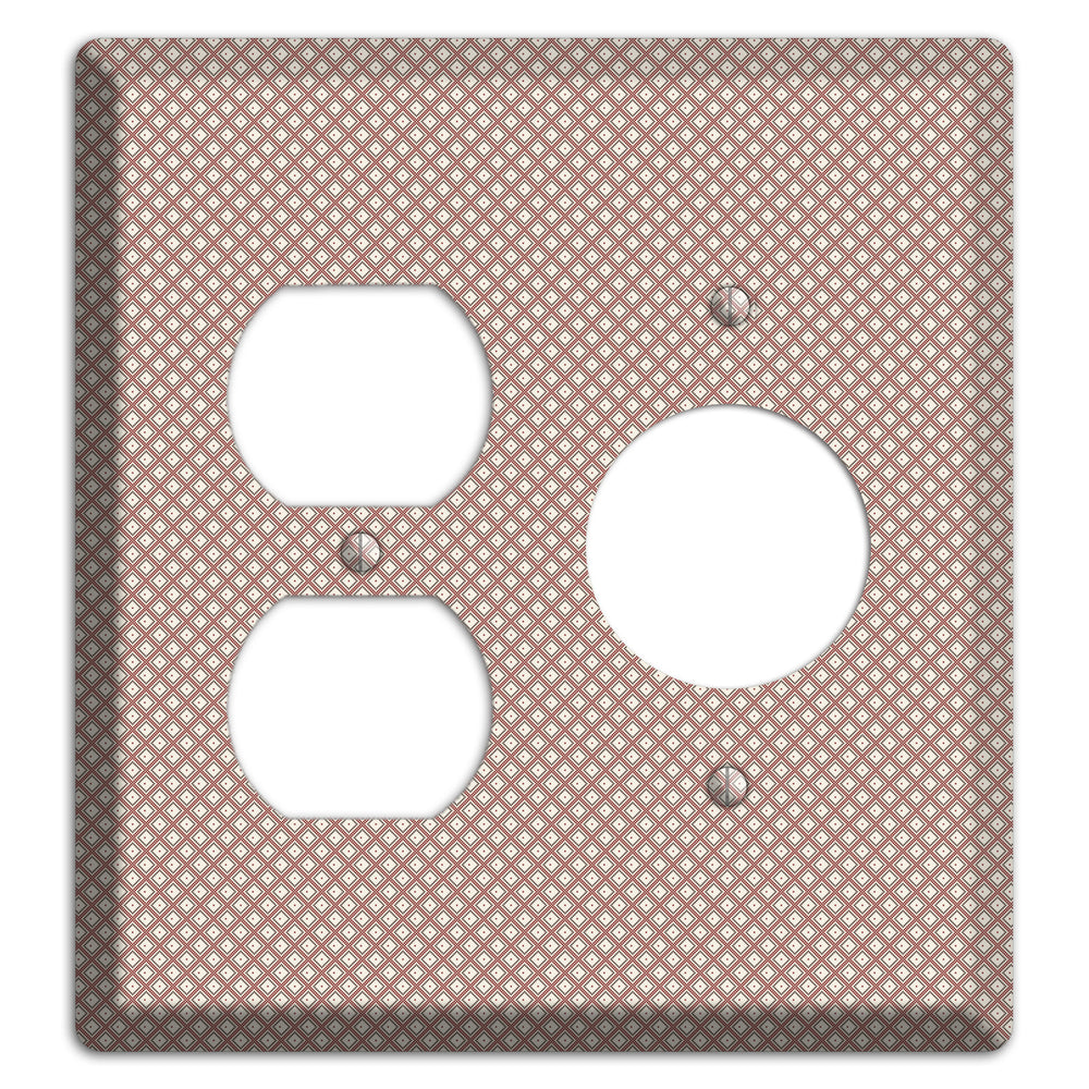 Light Brown and Beige Diamonds Duplex / Receptacle Wallplate